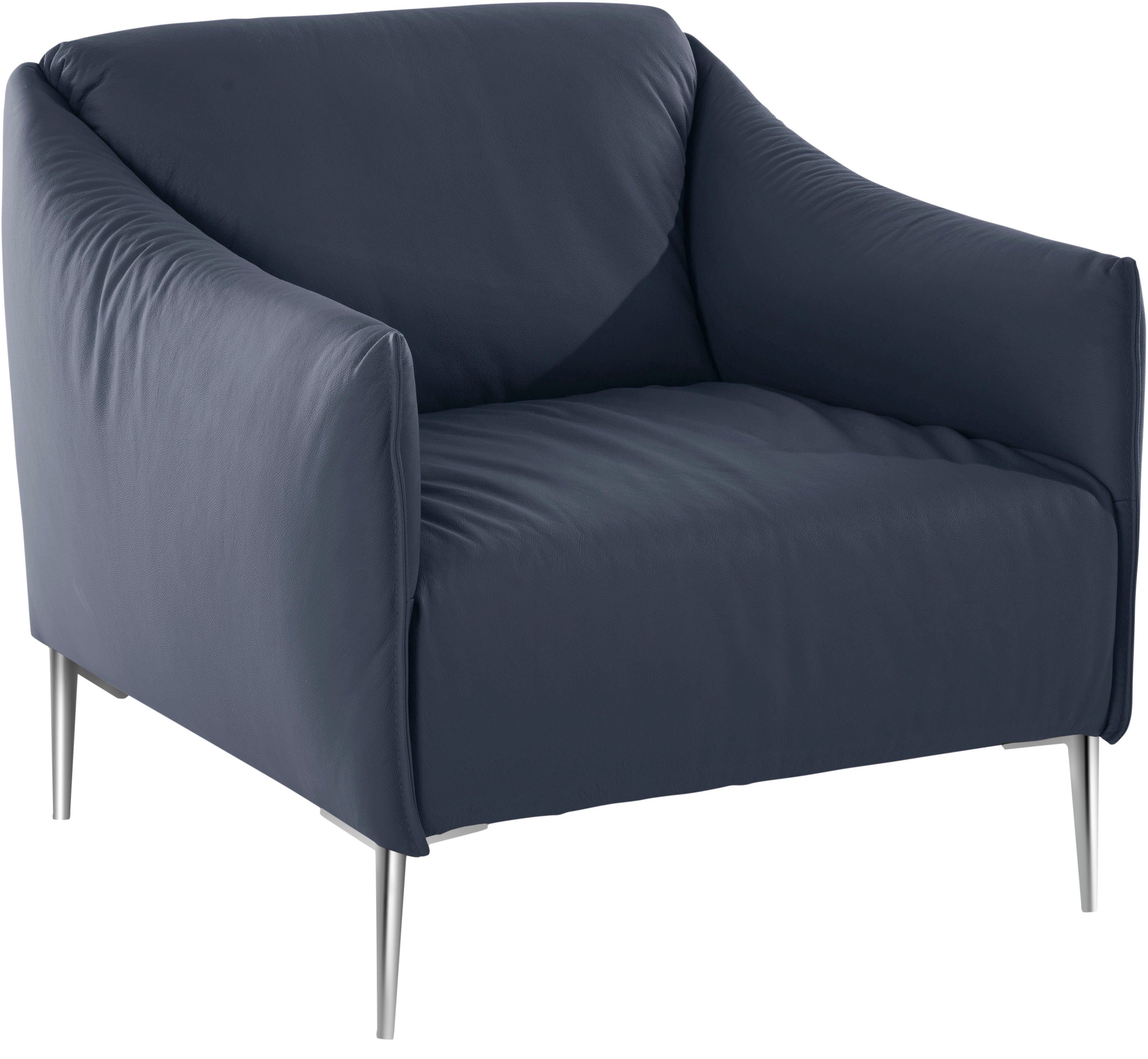 W.SCHILLIG Cocktailsessel sally, mit Metallfüßen in Chrom glänzend