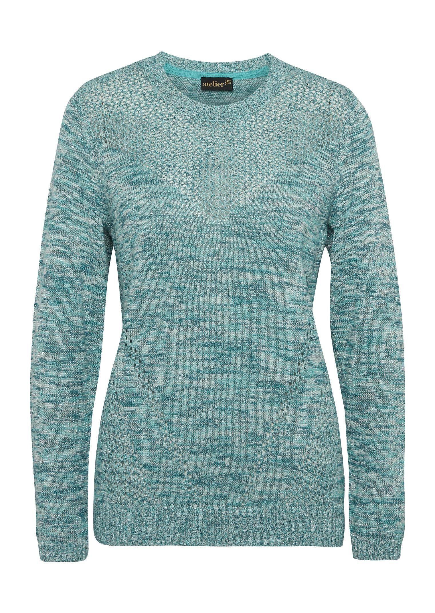 Strickpullover Pullover mit Glanzgarn