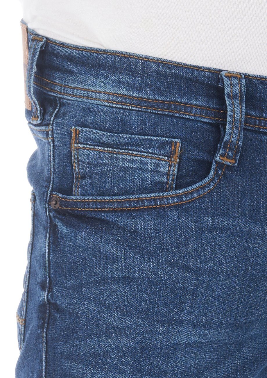 MUSTANG Tapered-fit-Jeans Hose Blue Mid (1009374-883) Denim Herren Denim Fit Jeanshose Stretch mit Oregon Tapered