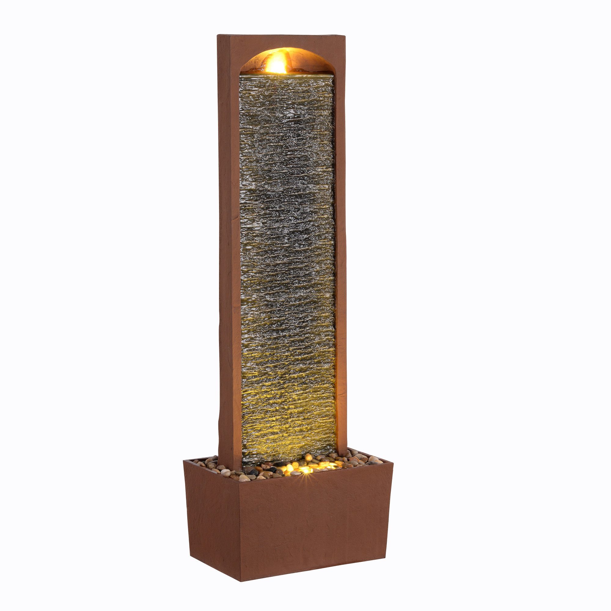 Teamson Home Gartenbrunnen mit LED rot günstig online kaufen
