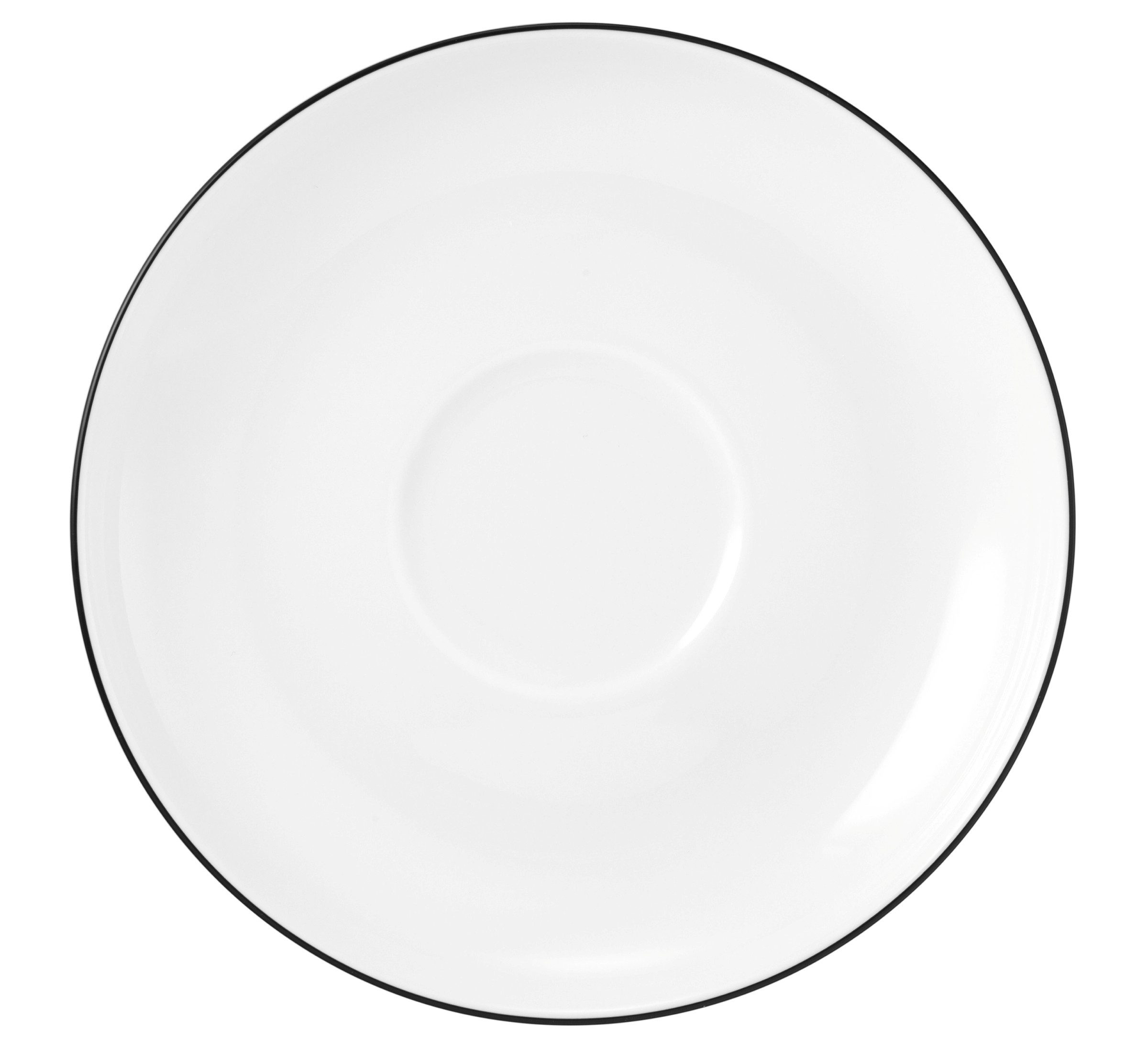 Seltmann Weiden Untertasse Lido Black Line, (1 St), Kombi-Untertasse 14,5 cm