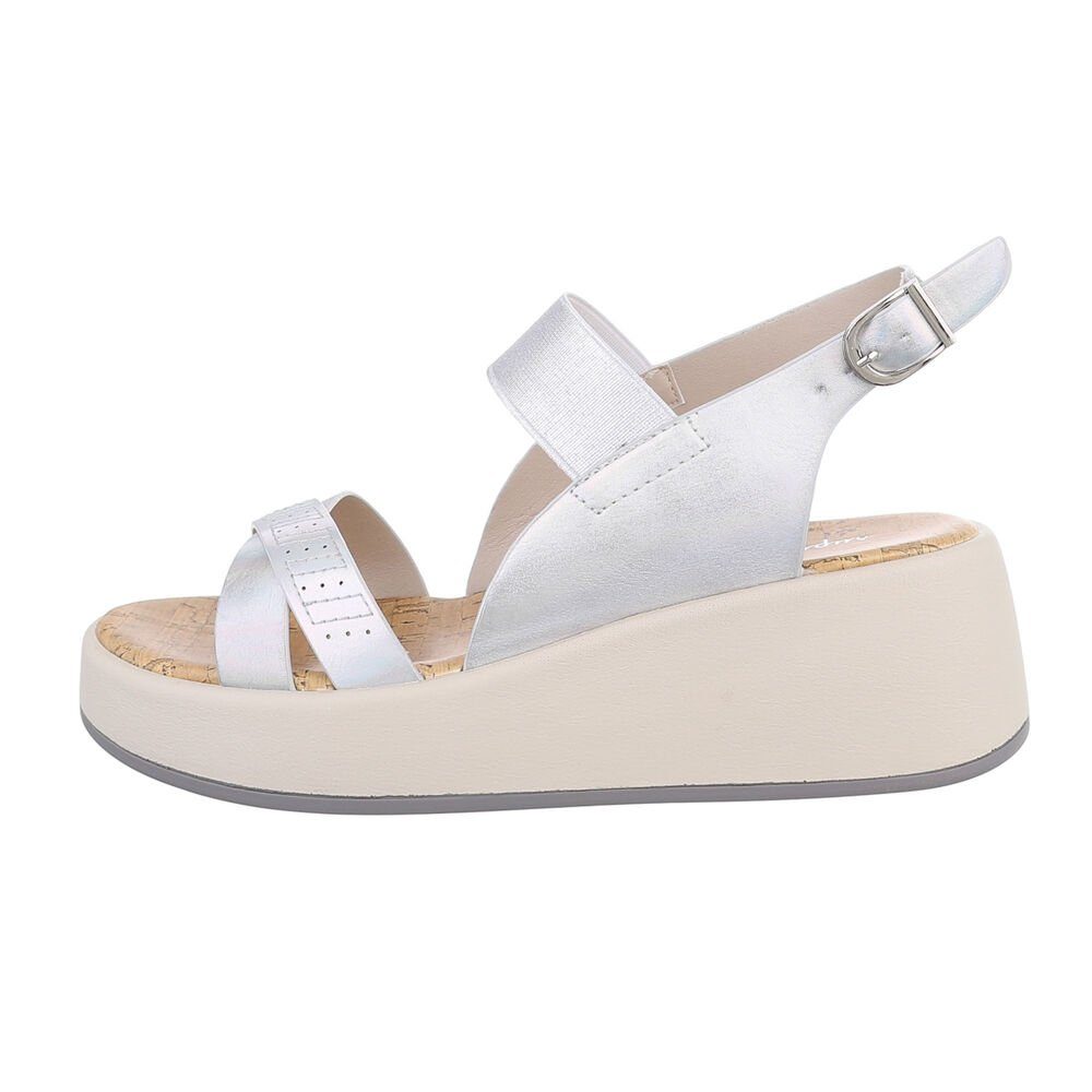 Ital-Design Damen Freizeit Plateausandaletten Keilabsatz/Wedge Keilsandalet günstig online kaufen