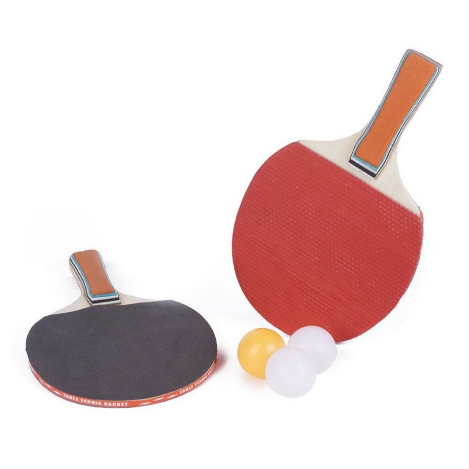 H-basics Tischtennisschläger Tischtennis Set 2x Tischtennisschläger + 3 Tischtennisbälle
