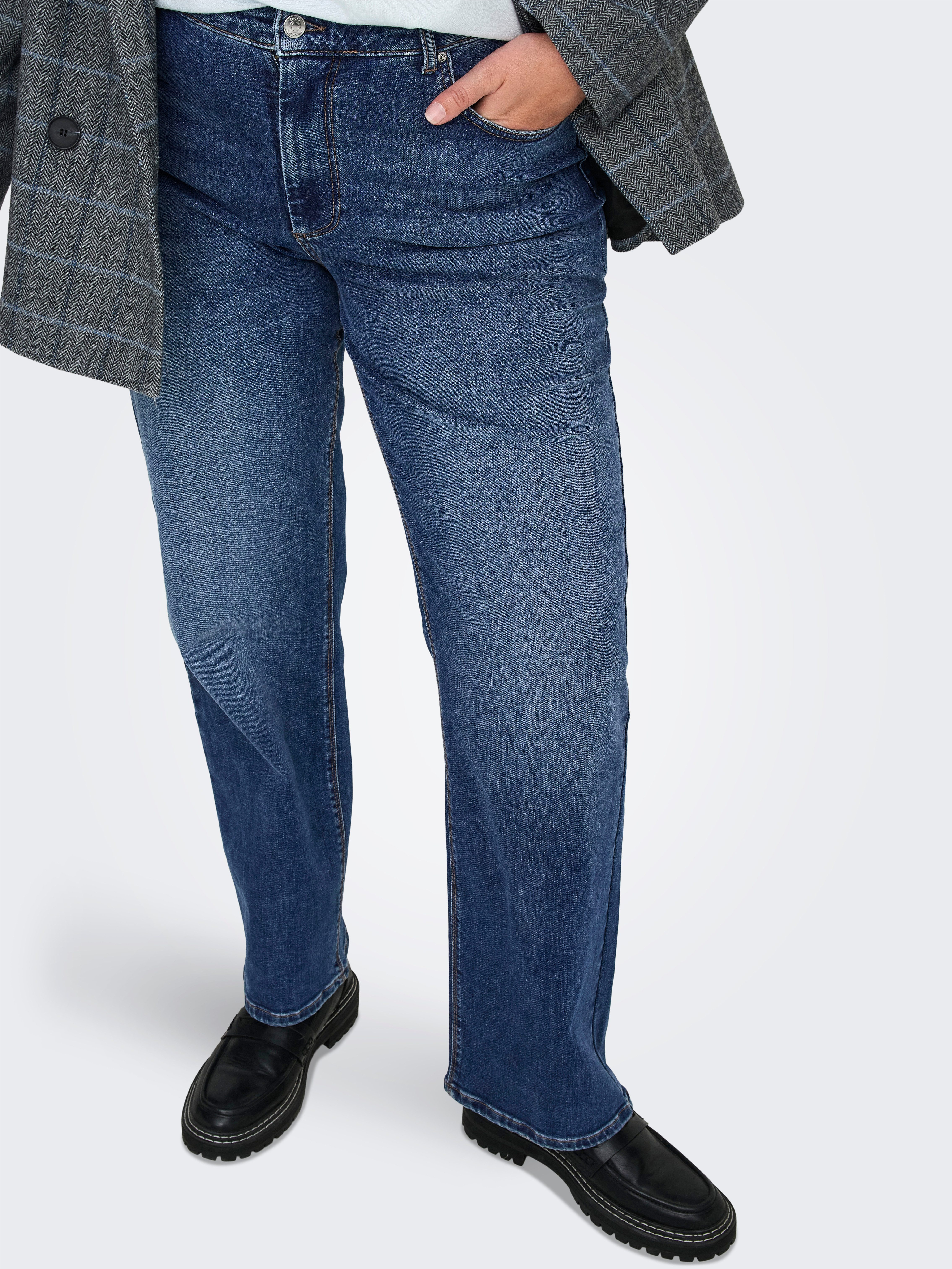 ONLY CARMAKOMA Straight-Jeans CARWILLY MID STRAIGHT günstig online kaufen