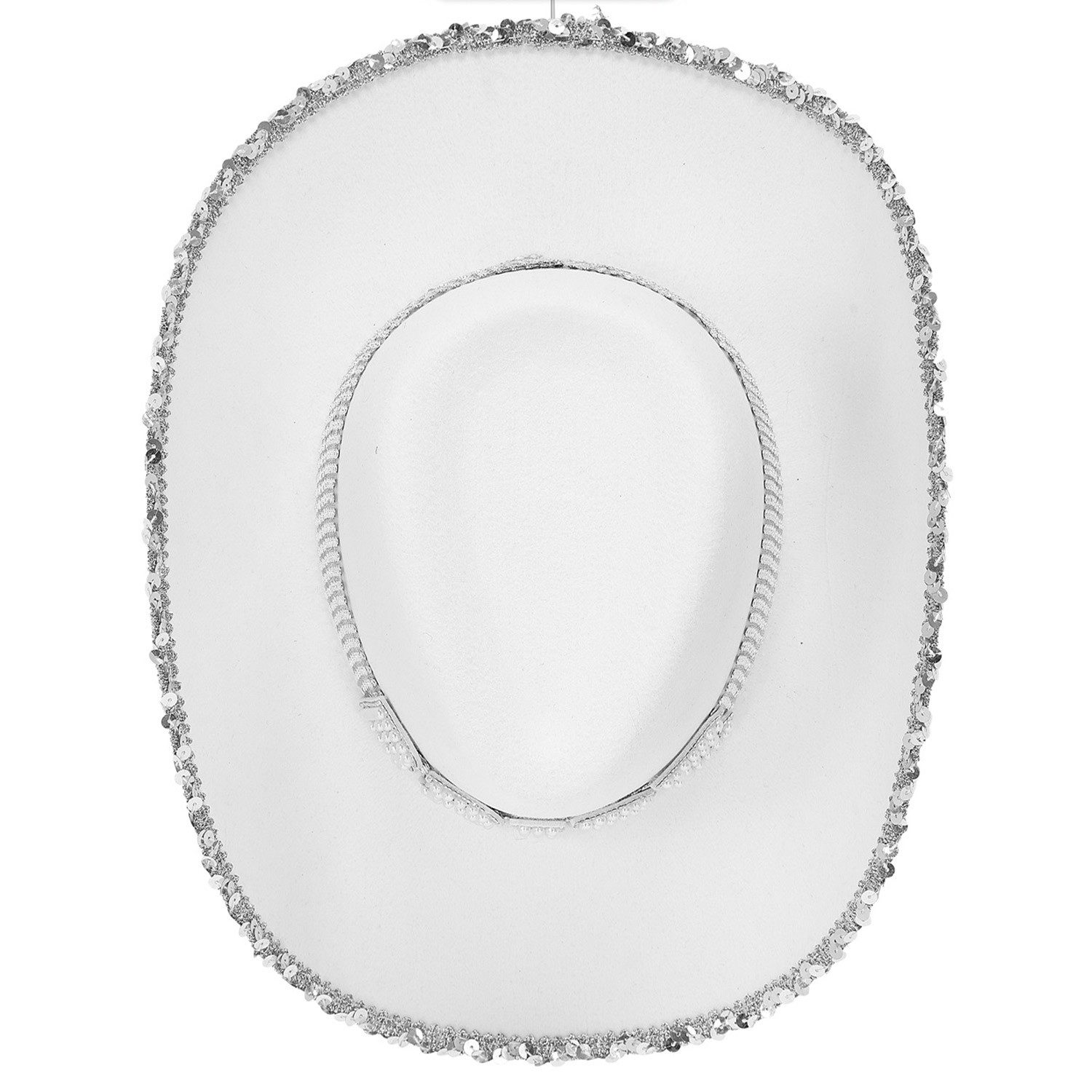 Widmann S.r.l. Kostüm Braut Strass Cowboyhut 'BRIDE' mit Perlendeko, We