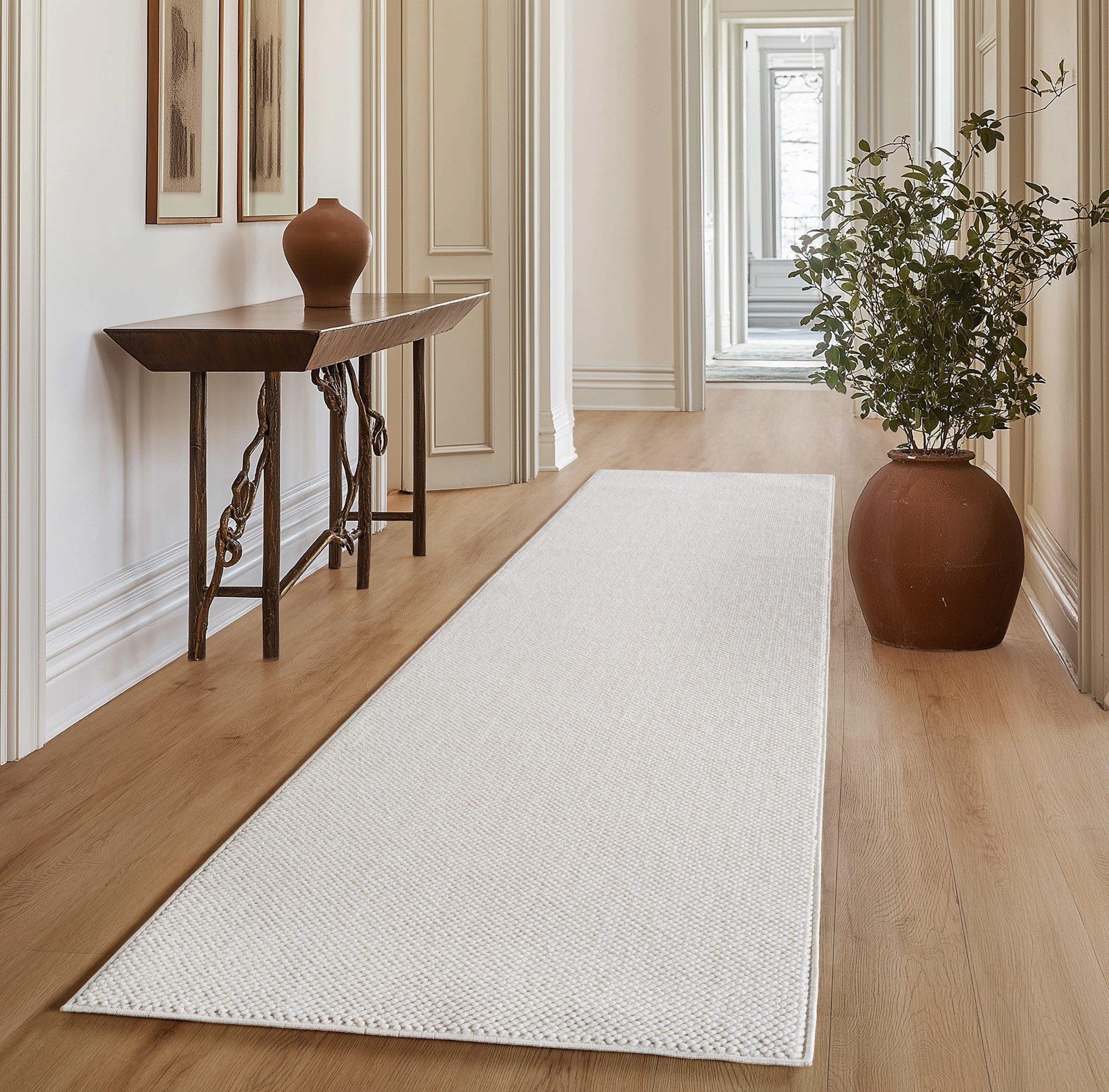 SIMPEX24 Designteppich Einfarbig Boucle Loop, Rechteckig, Höhe: 7 mm, Teppich Wohnzimmer, Schlafzimmer, Gästezimmer