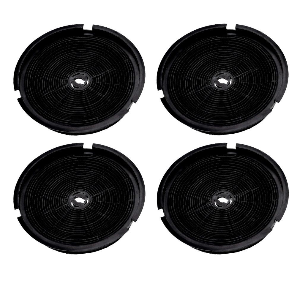 Trade-Shop Aktivkohlefilter 4x passend für Refsta K25 Planhaube 1504 Dunstabzugshaube, Zubehör für Refsta K25, K25.2 / Dunstabzugshauben-Zubehör, wird mit der Verschraubung in der Mitte des Filters befestigt