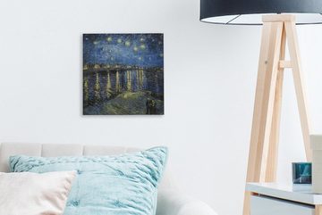 OneMillionCanvasses® Leinwandbild Sternennacht über dem Orsay Paris - Vincent Van Gogh, (1 St), Leinwand Bilder für Wohnzimmer Schlafzimmer