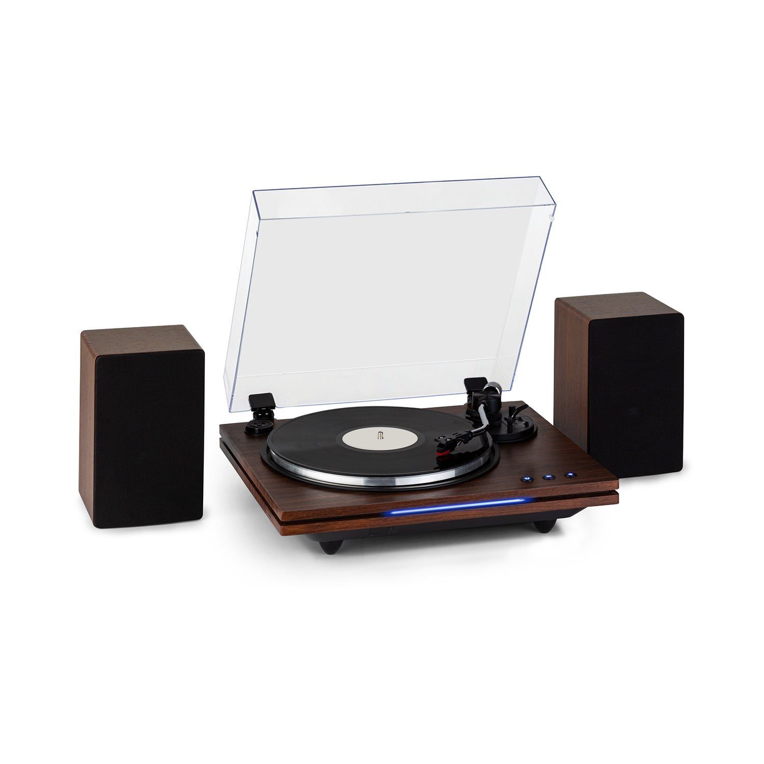 Auna TT-Play PLUS Plattenspieler (Riemenantrieb, Bluetooth, Lautsprecher Plattenspieler) Vinyl Schallplattenspieler mit