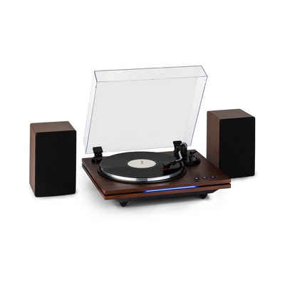 Auna TT-Play PLUS Plattenspieler (Riemenantrieb, Bluetooth, Schallplattenspieler mit Lautsprecher Vinyl Plattenspieler)