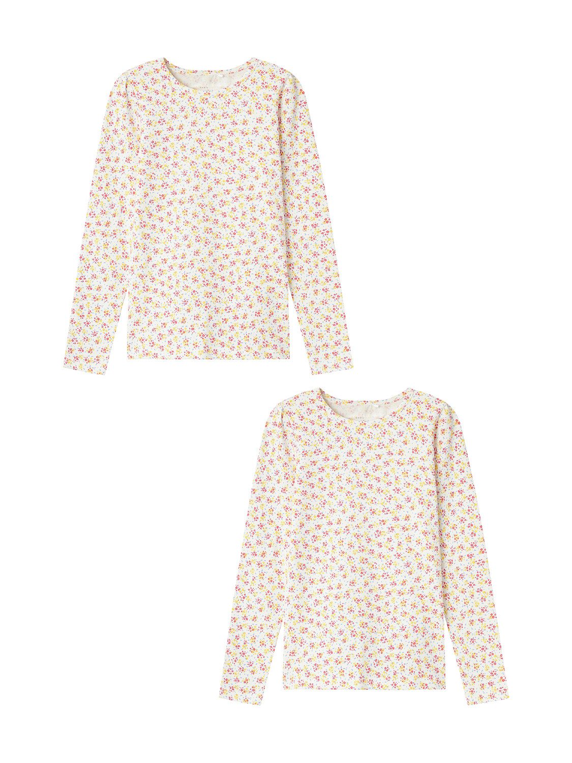 Name It Langarmshirt 2er-Set Langarm Slim Fit Oberteil (2-tlg) NKFVILINE LS SLIM TOP