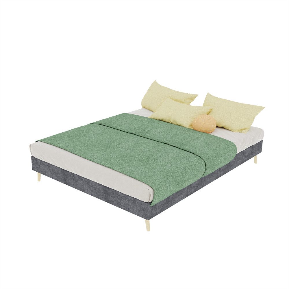MODFU Polsterbett Modernes minimalistisches (Funktionsbett 140/160 × 200 cm – mit LED-Kopfteil oder Gaslift-Stauraum, in Grau oder Beige, 1-tlg., 140x200 cm)