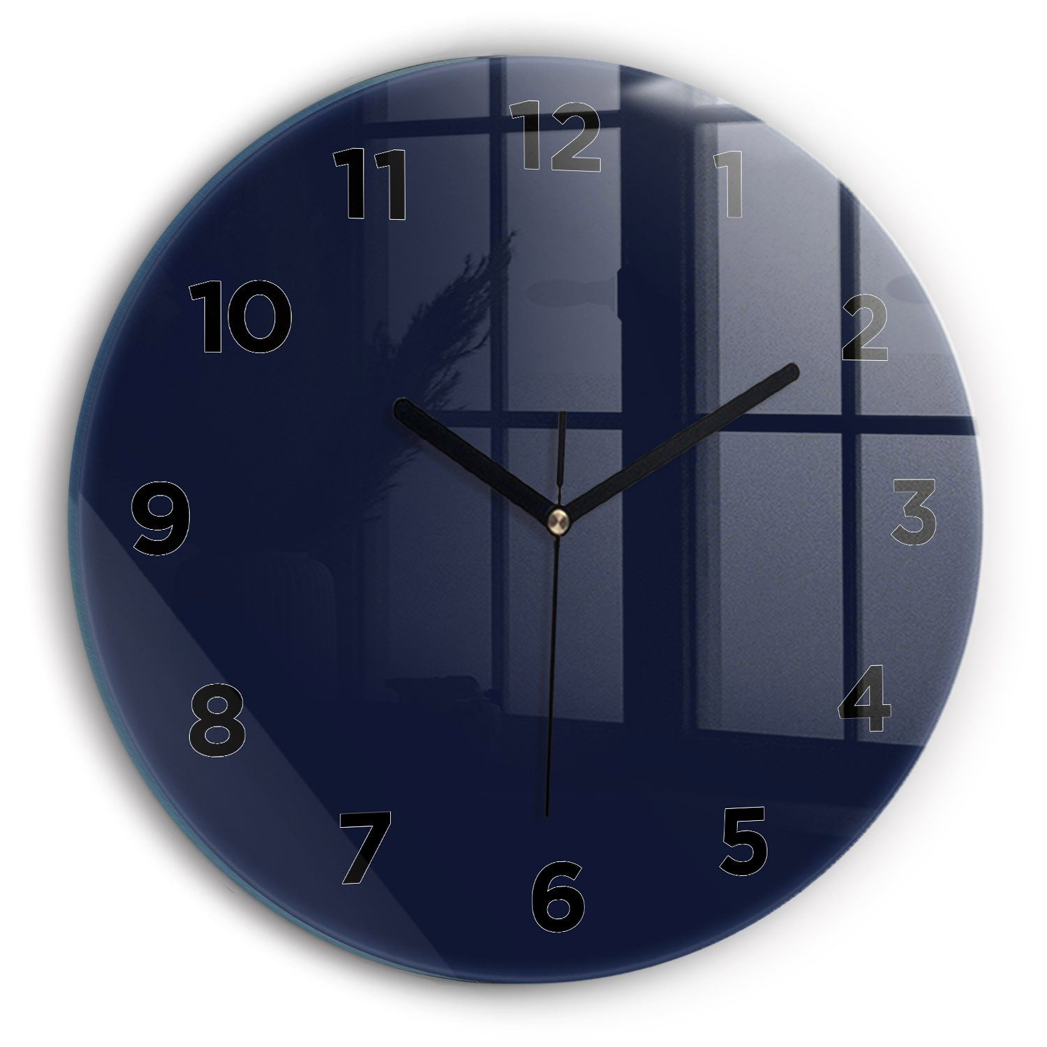 Tulup Wanduhr Glasrunde Uhr Moderne Glaswanduhr günstig online kaufen
