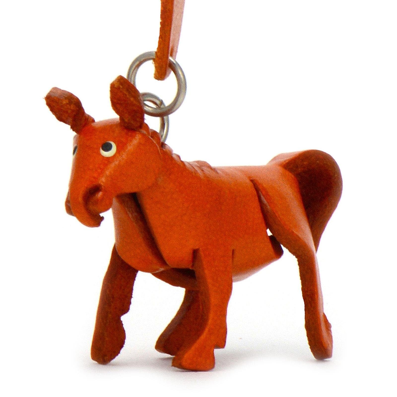 Kinder Accessoires Monkimau Schlüsselanhänger Pferde Schlüsselanhänger Leder Tier Figur (Packung)