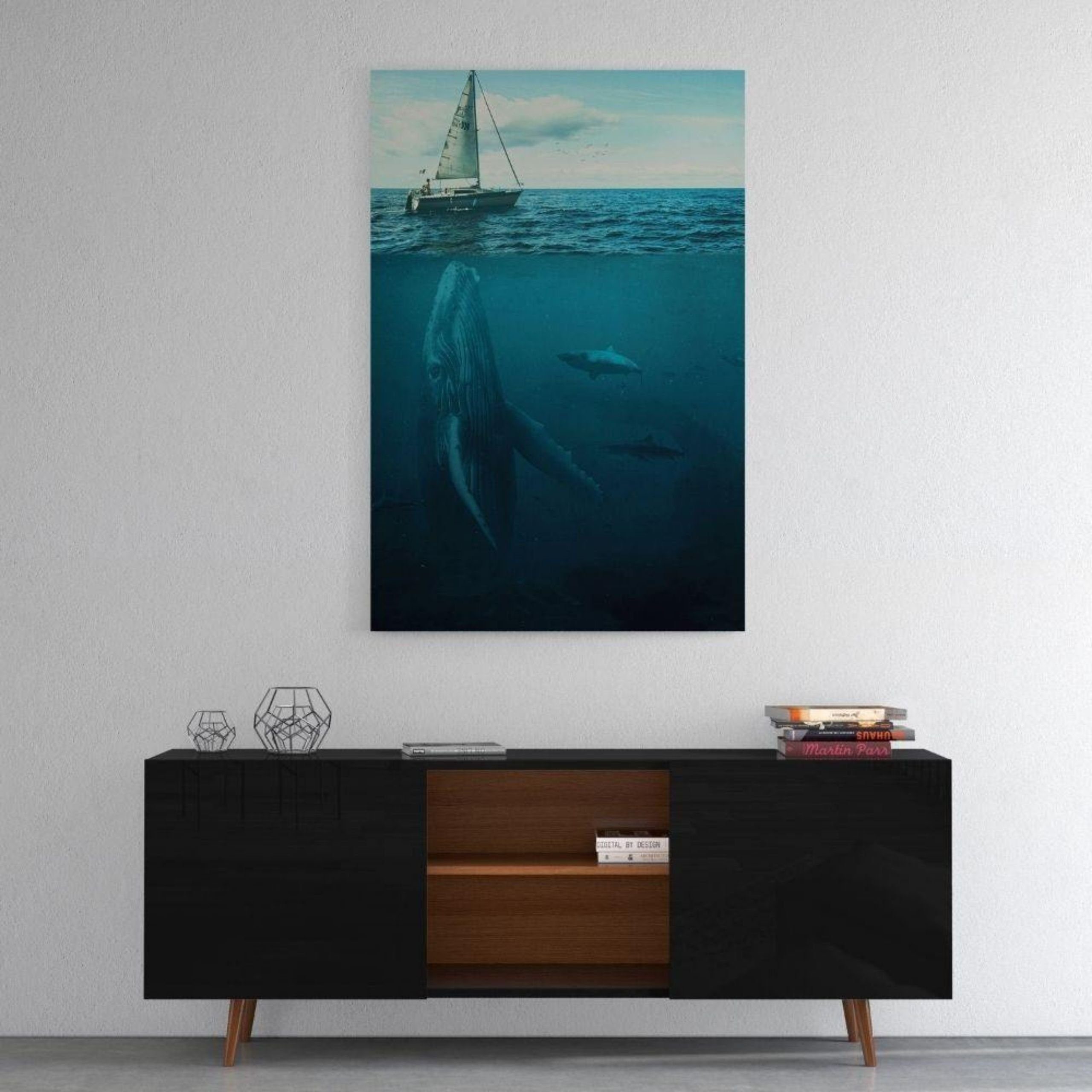 XXL Tom" Sharks unterschiedlichen "Old Wal-Bild Leinwandbild verfügbar - 7 Größen in exklusives Tierbild, Hustling Leinwandbild als