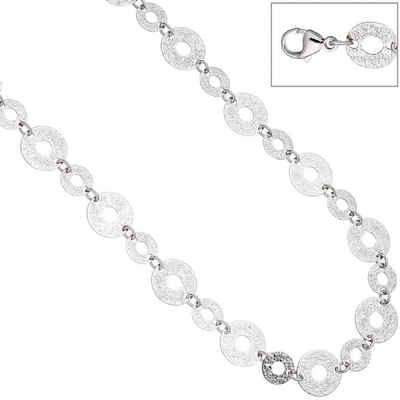 Schmuck Krone Silberkette 17,1mm Ringelkette Collier Silberkette Halskette mit Struktur 925 Silber 60cm