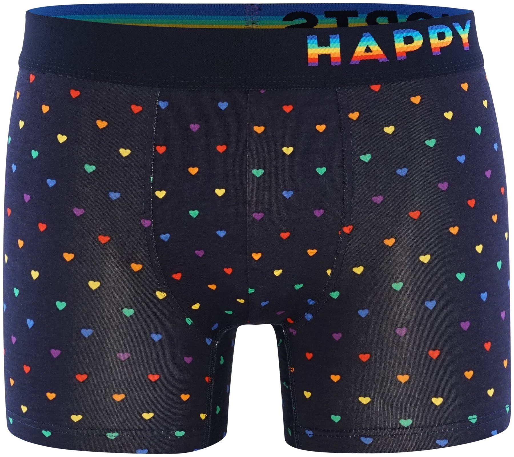 2-Pack Rainbow HAPPY Pants SHORTS Hearts Trunks Retro
