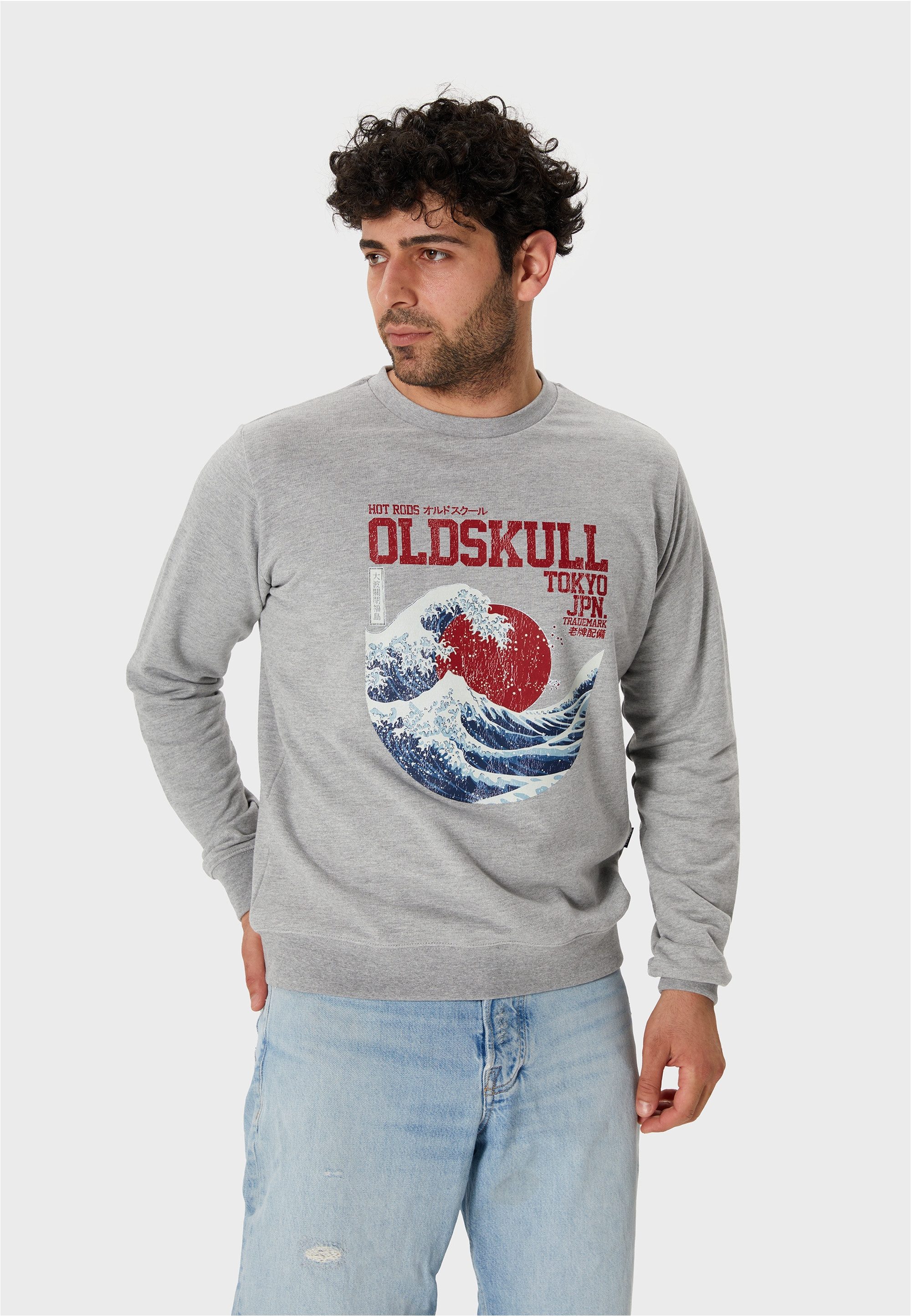 Sweatshirt Asian Big W Vintage Logo Graphic