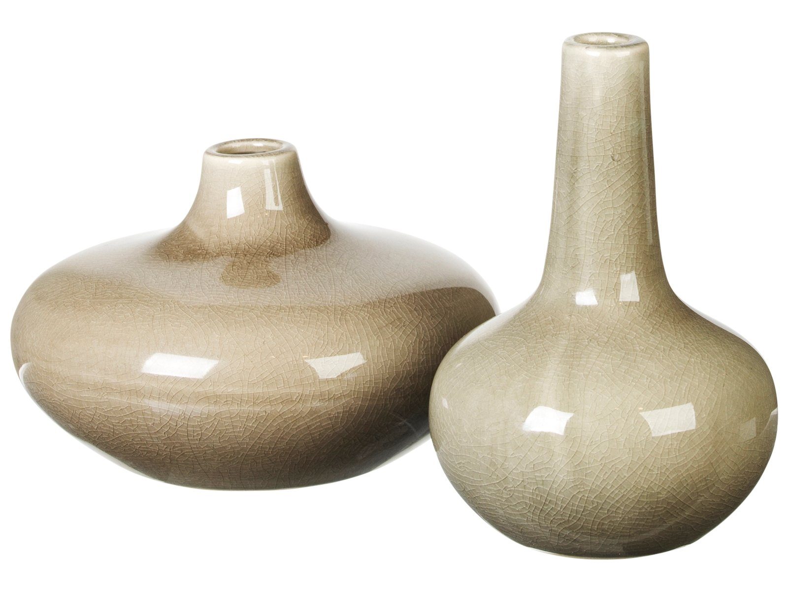 Broste Copenhagen Dekovase Vase TINY hoch Keramik taupe grey 12 cm (1 Stück) (Vase)