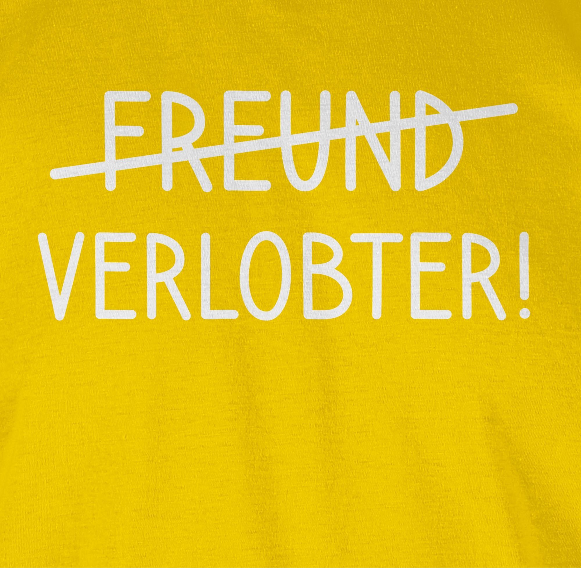 Gelb T-Shirt Liebe Partner Freund 02 Valentinstag Shirtracer Verlobter