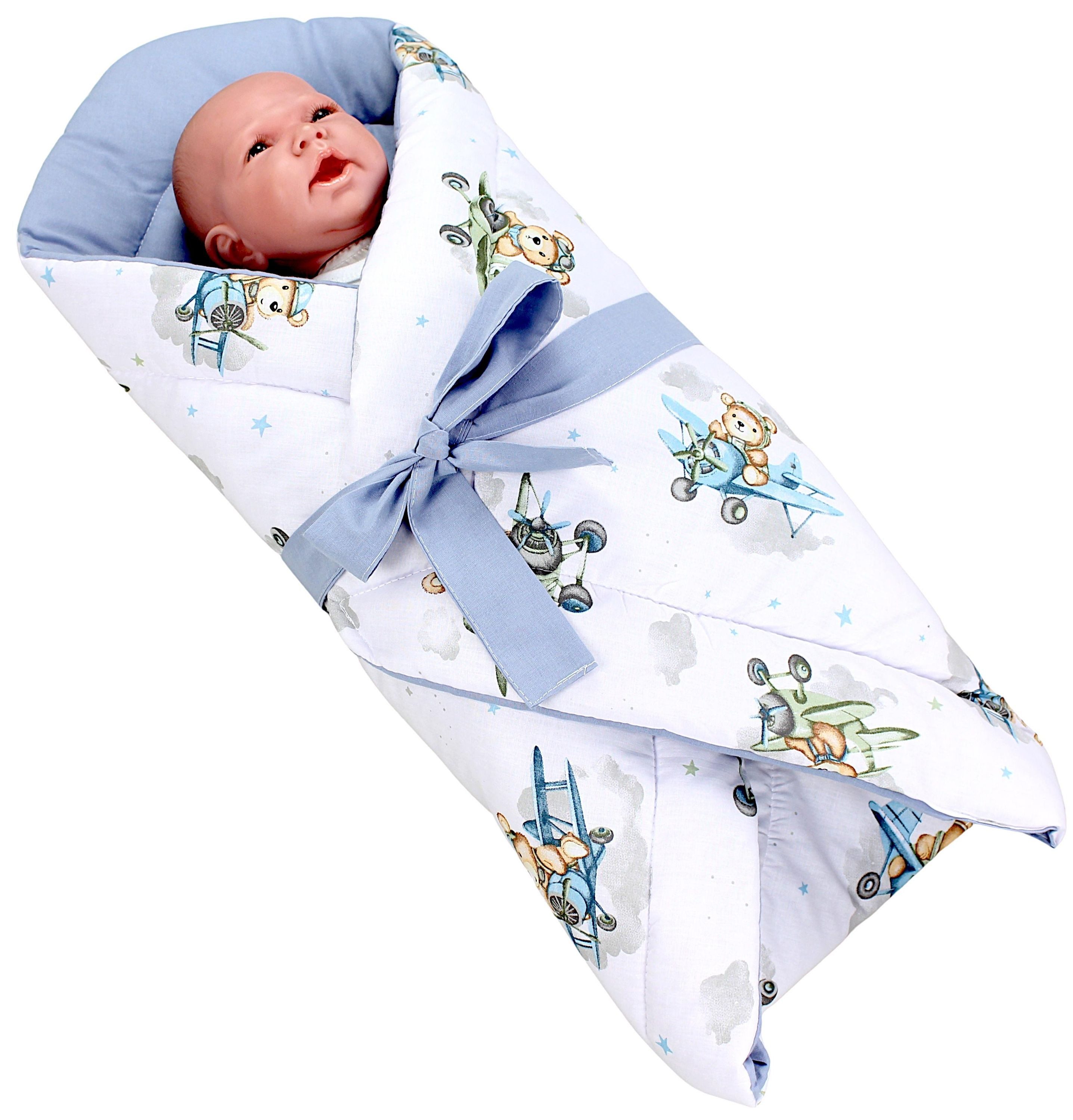 Einschlagdecke TupTam Unisex Baby Einschlagdecke mit Schleife, TupTam – Bild 3 von 5
