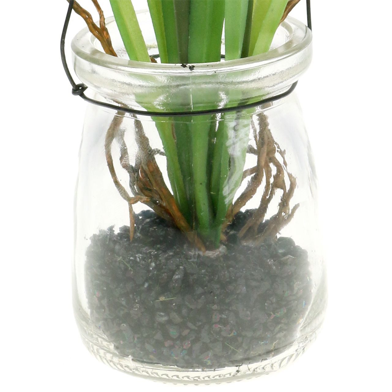 Kunstblume Elegante Traubenhyazinthe im Dekoglas zum Aufhängen, Florists Products, Höhe 22 cm