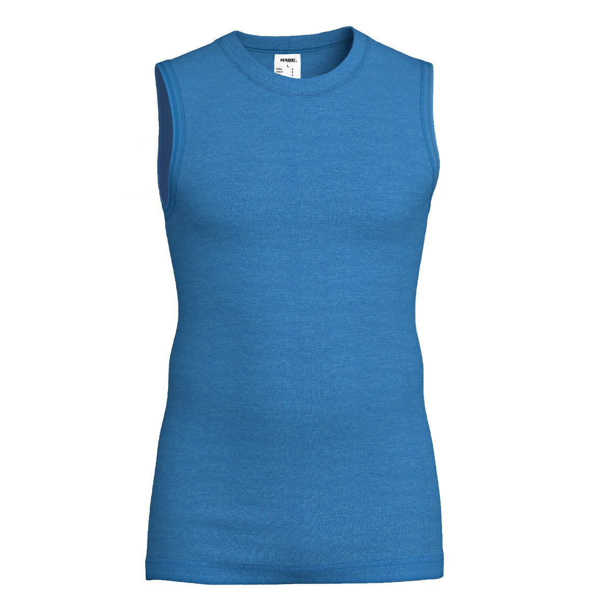HERMKO Unterhemd 40040 Merinowolle/Tencel Muskelshirt breite Achsel Basic h günstig online kaufen