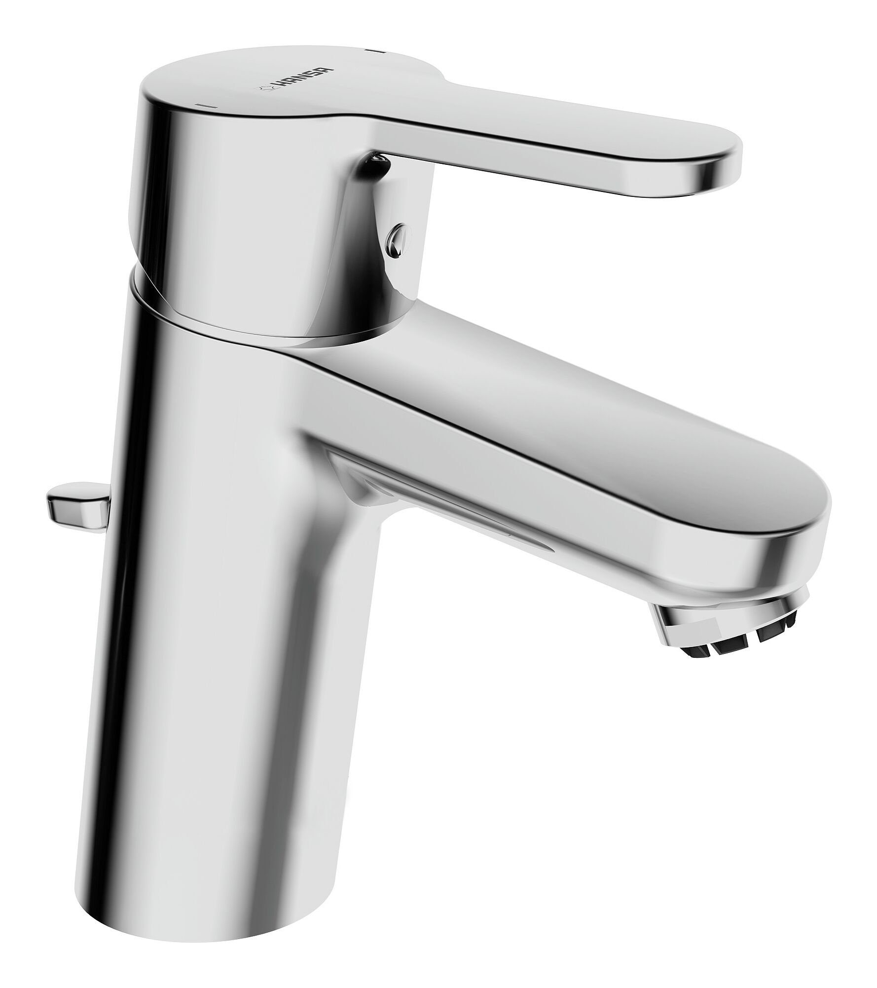 HANSA Waschtischarmatur Hansaprimo XL Einhand-Einlochbatterie f. offene Heißwasserbereiter m. Zugstangen