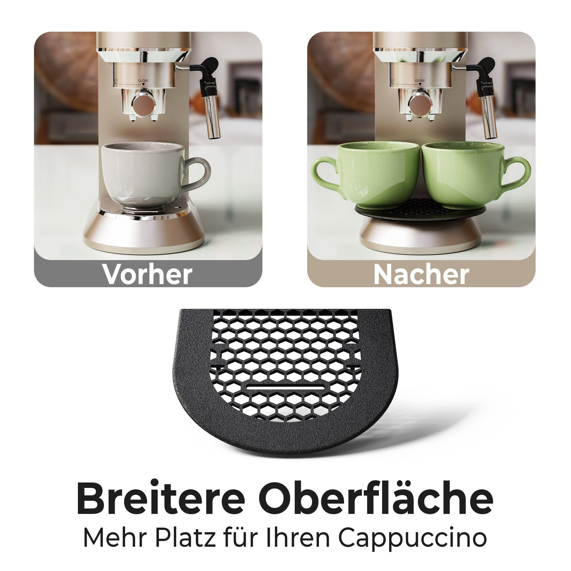 Mobilefox Spritzschutz Abtropfgitter passend für Delonghi günstig online kaufen