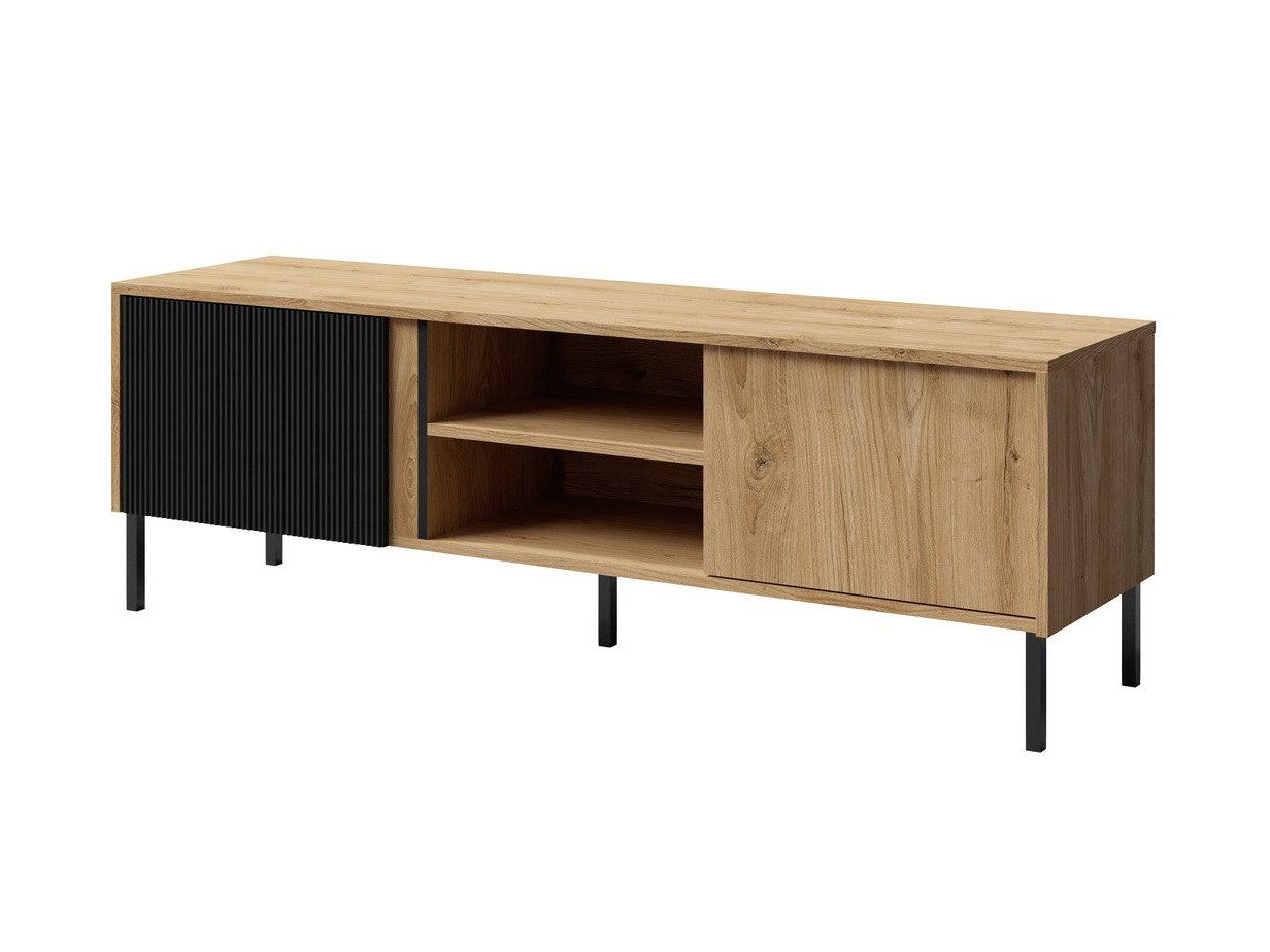Beautysofa TV-Schrank Großer geräumiger eleganter moderner rtv-Kabinett mit Lamellen MIA 06 (Möbel aus MDF-Platten) B:150/H:50/T:41