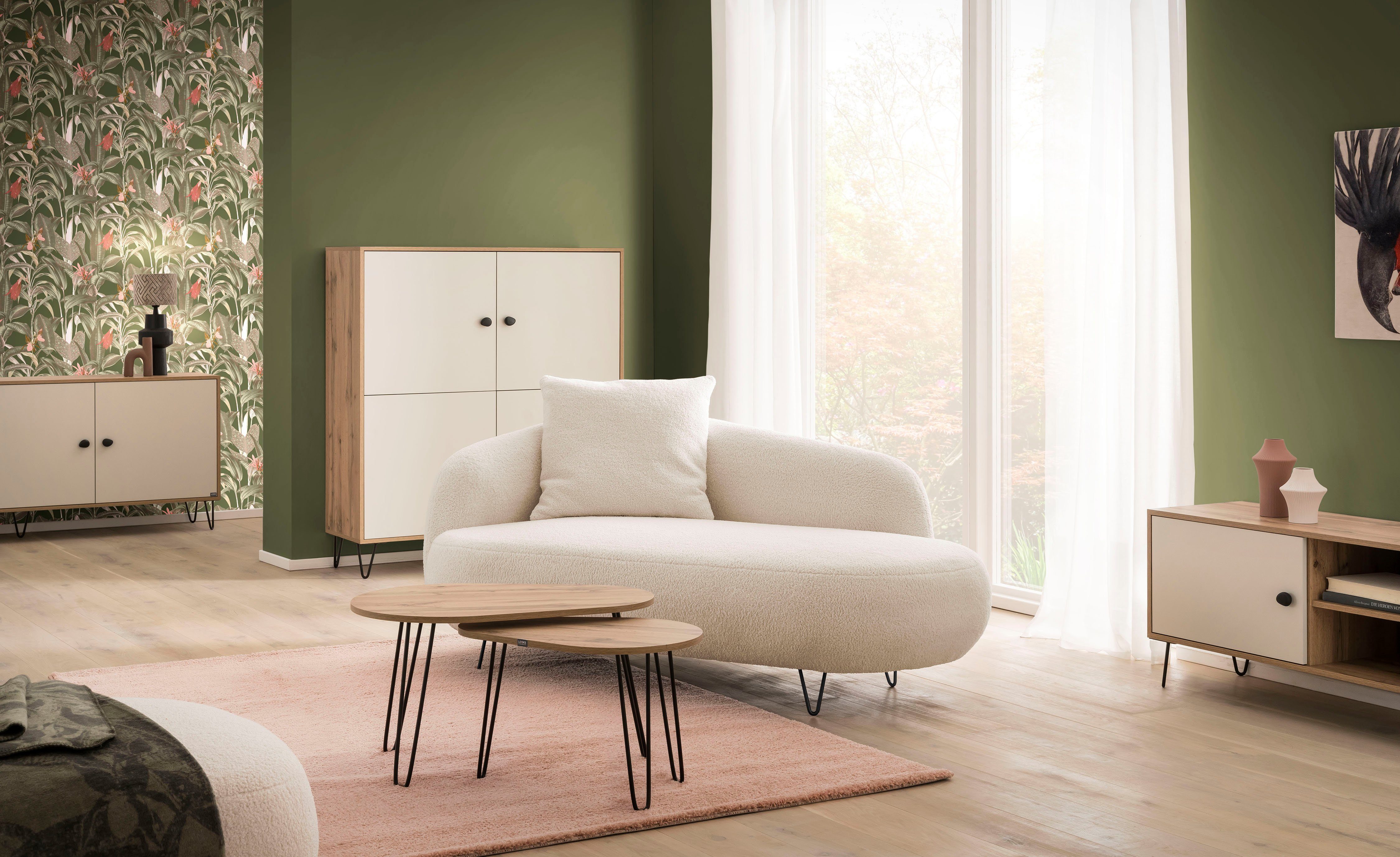 LOOKS by Wolfgang Joop Highboard Looks Organic, Mit hochwertigen Metallbeschlägen und Softclose-Scharnieren