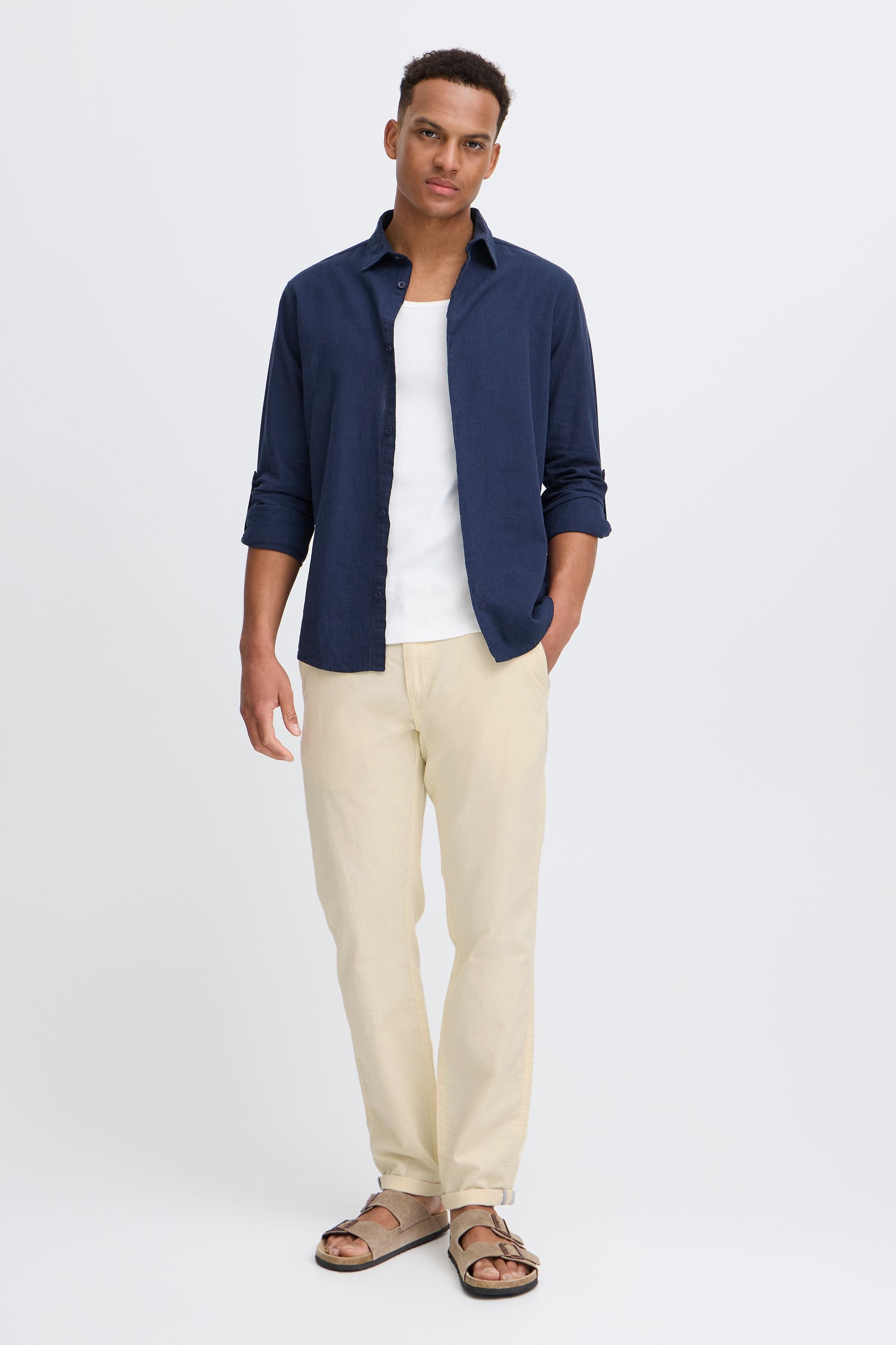 !Solid Leinenhose SDLoran Lange Hose aus Leinen