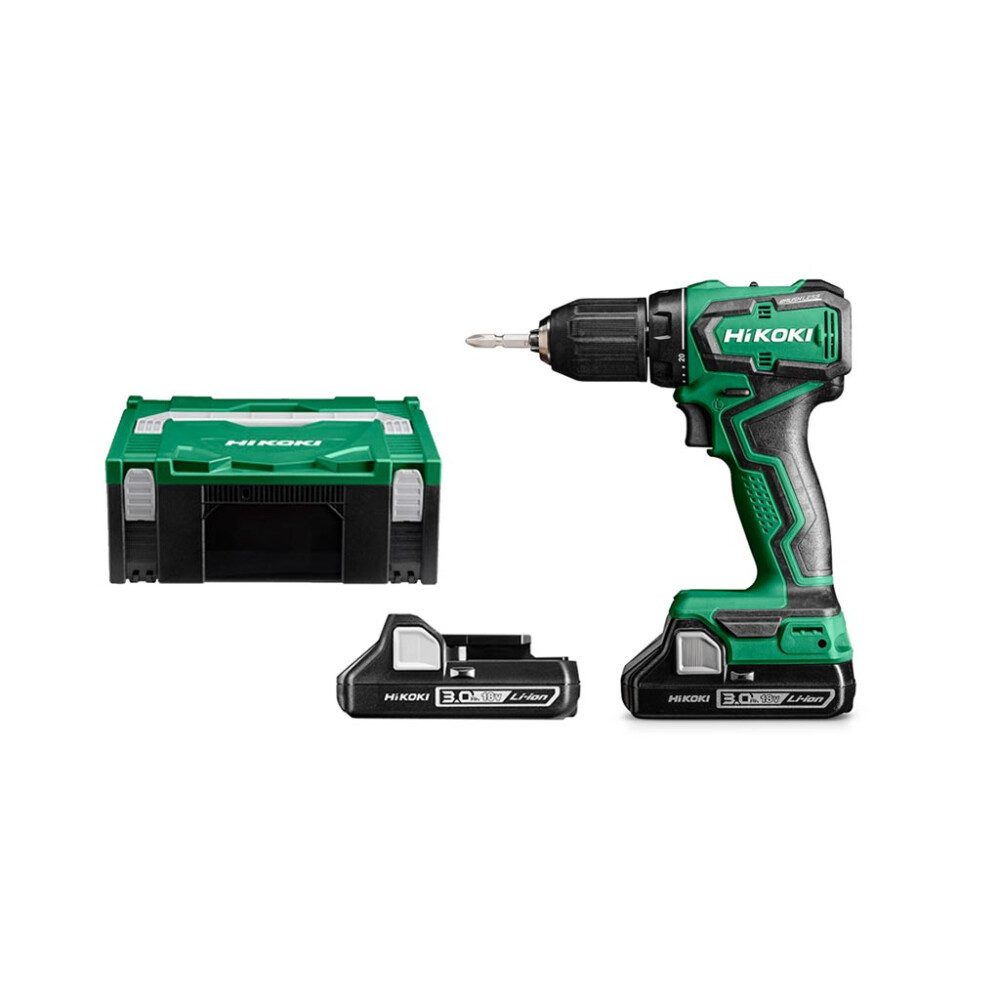 HiKOKI Schraubendreher Hikoki Akku-Bohrschrauber, 18V, 55 Nm, HSC II-Koffer, inklusive Zubehö, (1 St)