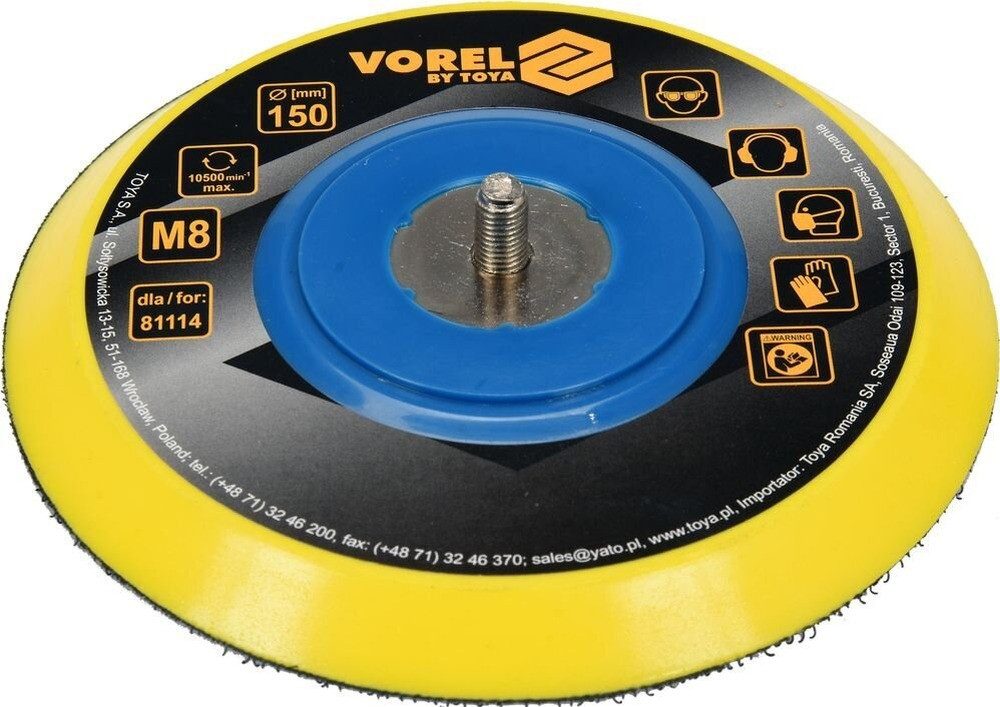 TOYA Stützteller VOREL SCHEIBE 150mm FÜR LUFTSCHLEIFER M8