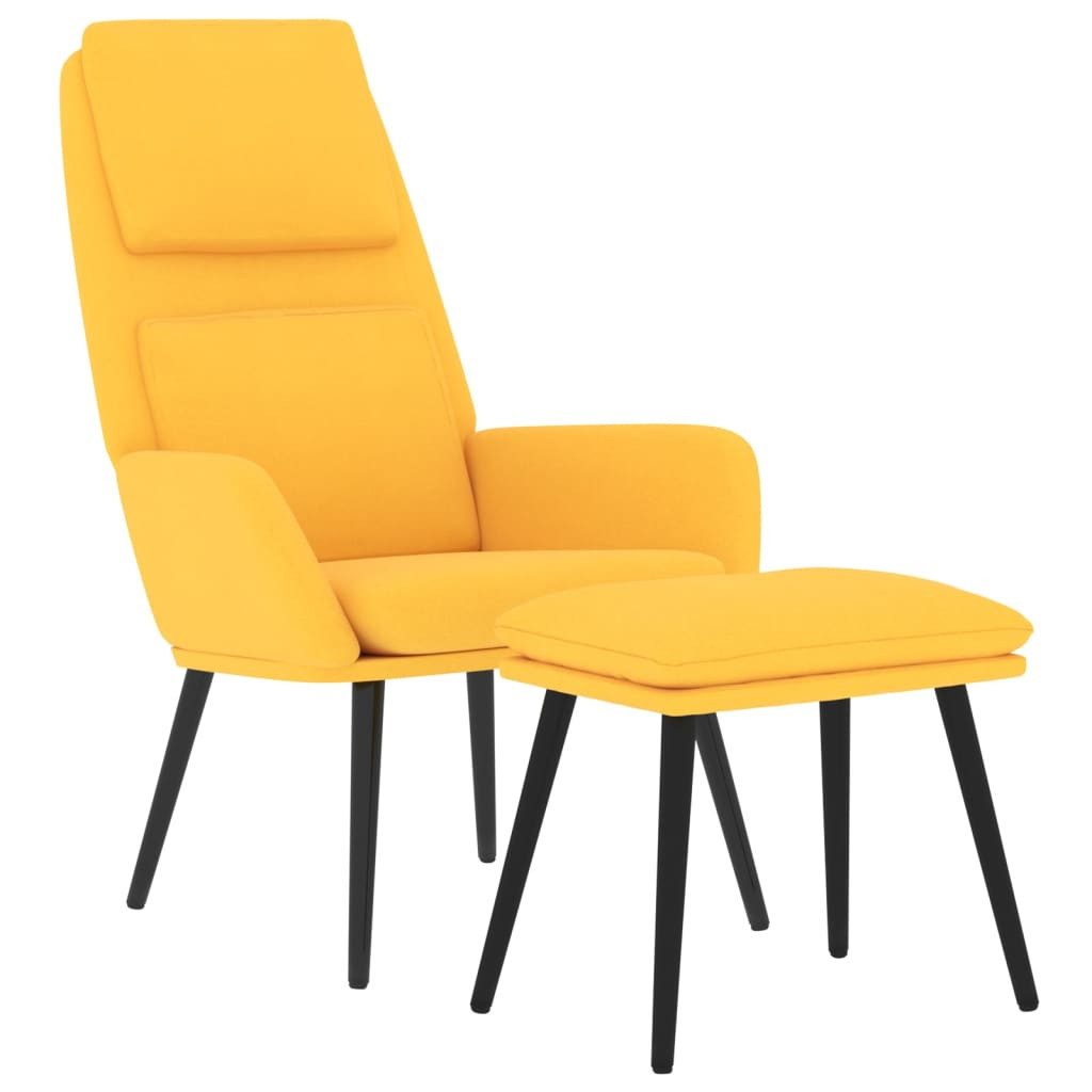vidaXL Sessel Relaxsessel mit Hocker Senfgelb günstig online kaufen