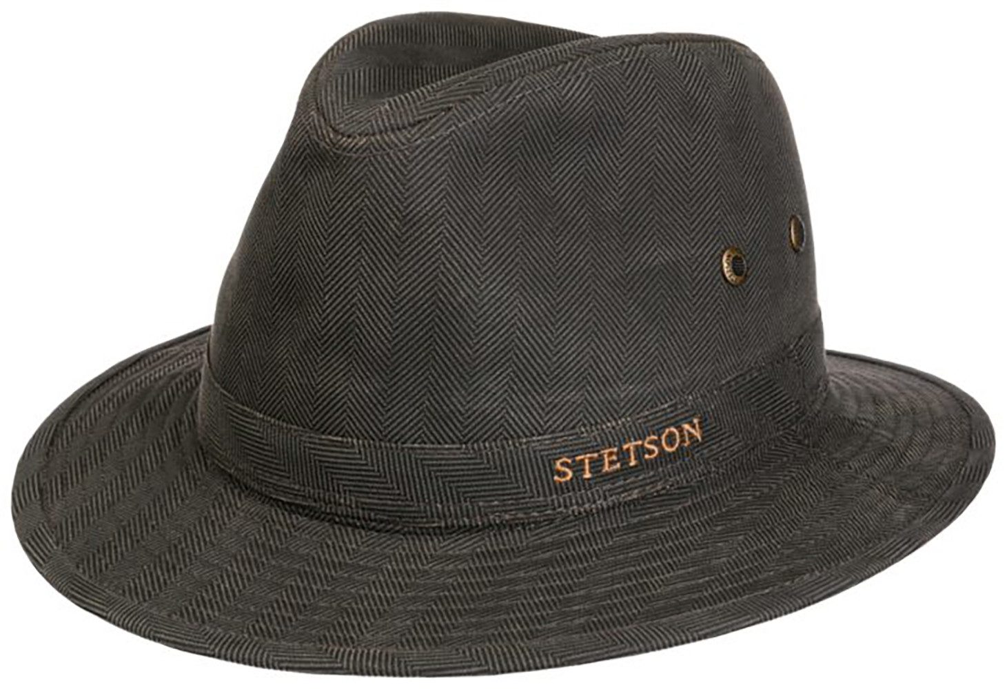 Stetson Fedora Traveller Herringbone mit Fischgrat-Muster günstig online kaufen