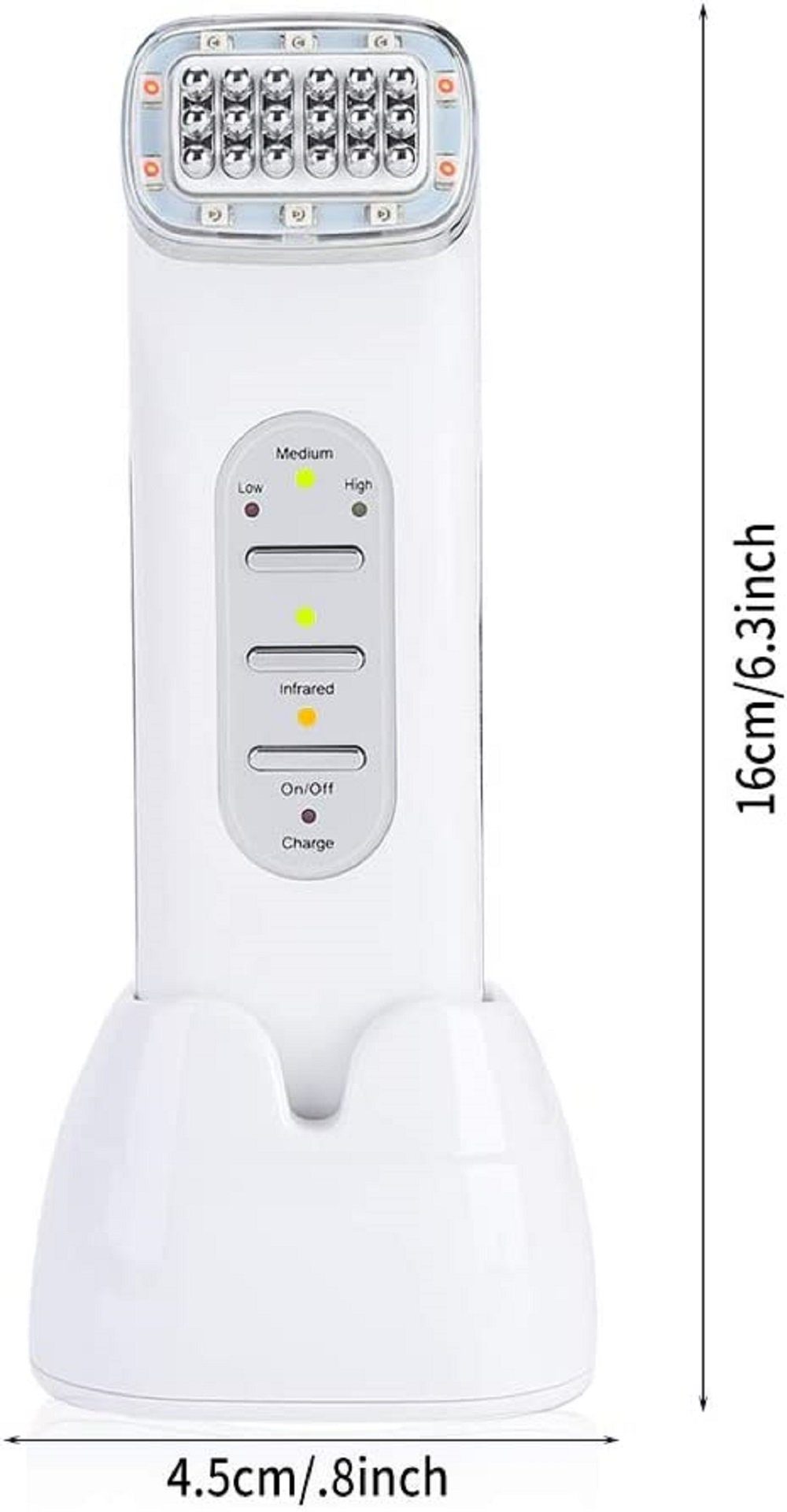 RF Radiofrequenz Gerät Fürs Gesicht – Anti-Aging Maschine Zur Faltenentfernung & Hautstraffung, Mit 2 Sonden & 3 Energieleveln