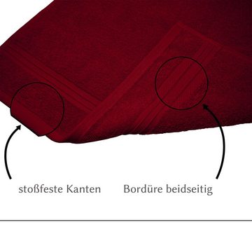 Lashuma Handtuch Set Linz Küchentücher, Frottee, (Spar-Set, 4-tlg), saugstarkes Abtrockentuch 50x50 cm Rot