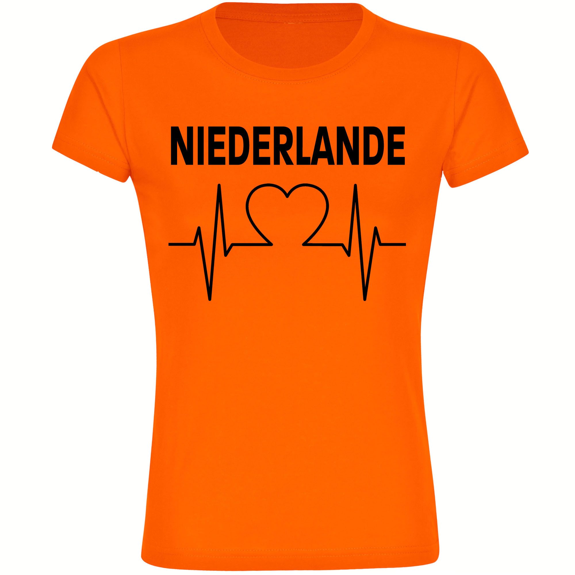 multifanshop T-Shirt Damen Niederlande - Herzschlag - Frauen