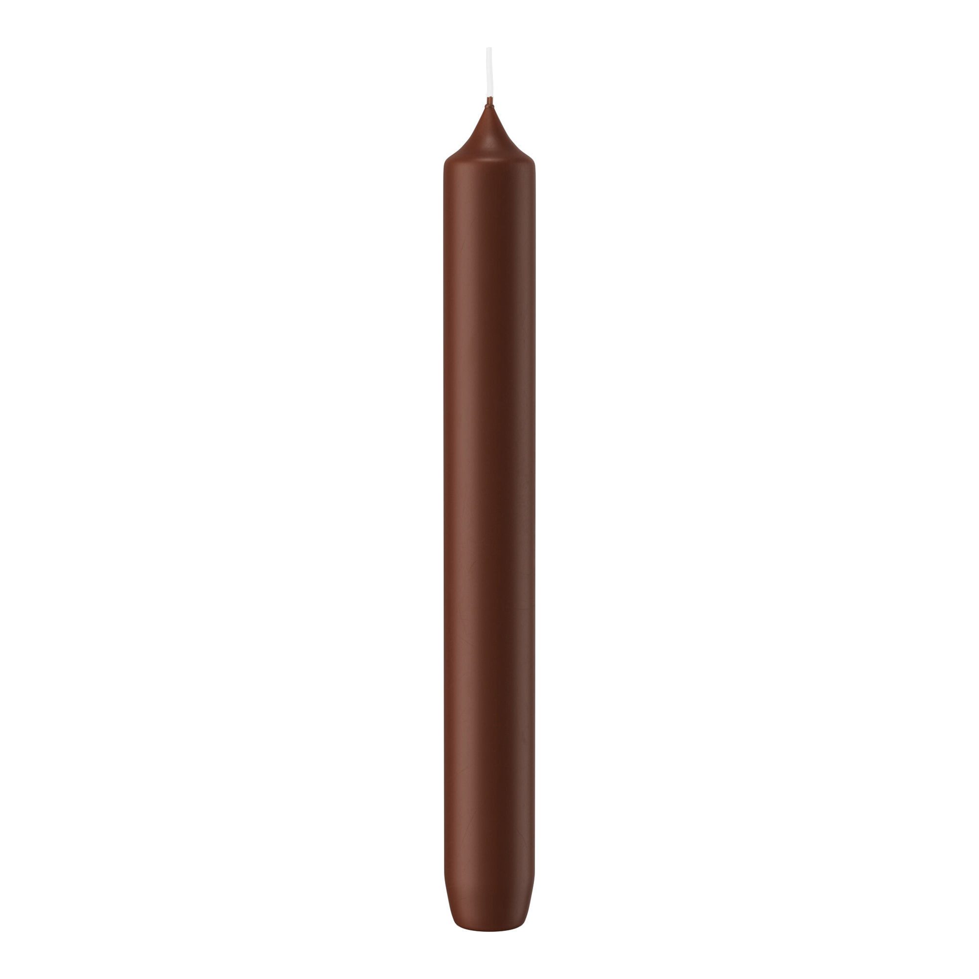 Wiedemann Kerzen Tafelkerze Leuchterkerzen Kastanie Braun 185 x Ø 21 mm, 10 Stück