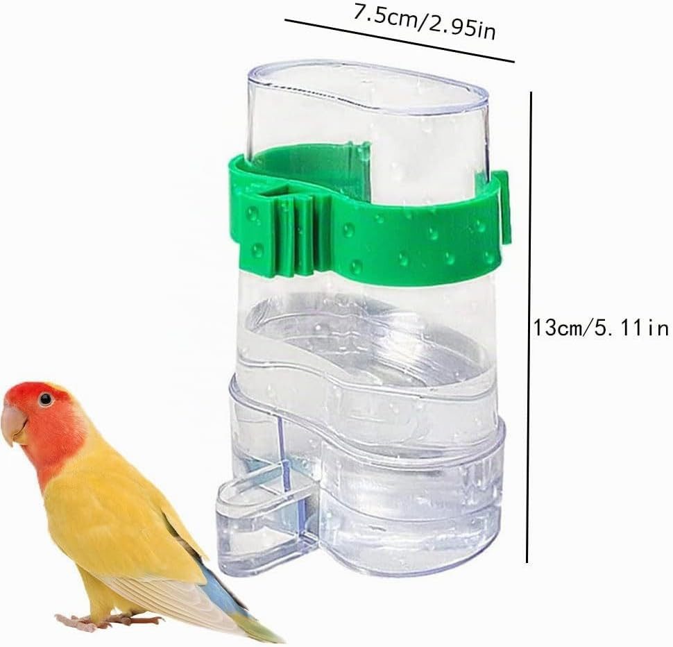 FELIXLEO Fisch-Futterspender 2 Vogel Wasserspender Futterspender Automatisch für Papageien Vögel