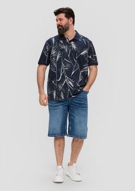 s.Oliver Kurzarmshirt Poloshirt mit All-over-Print