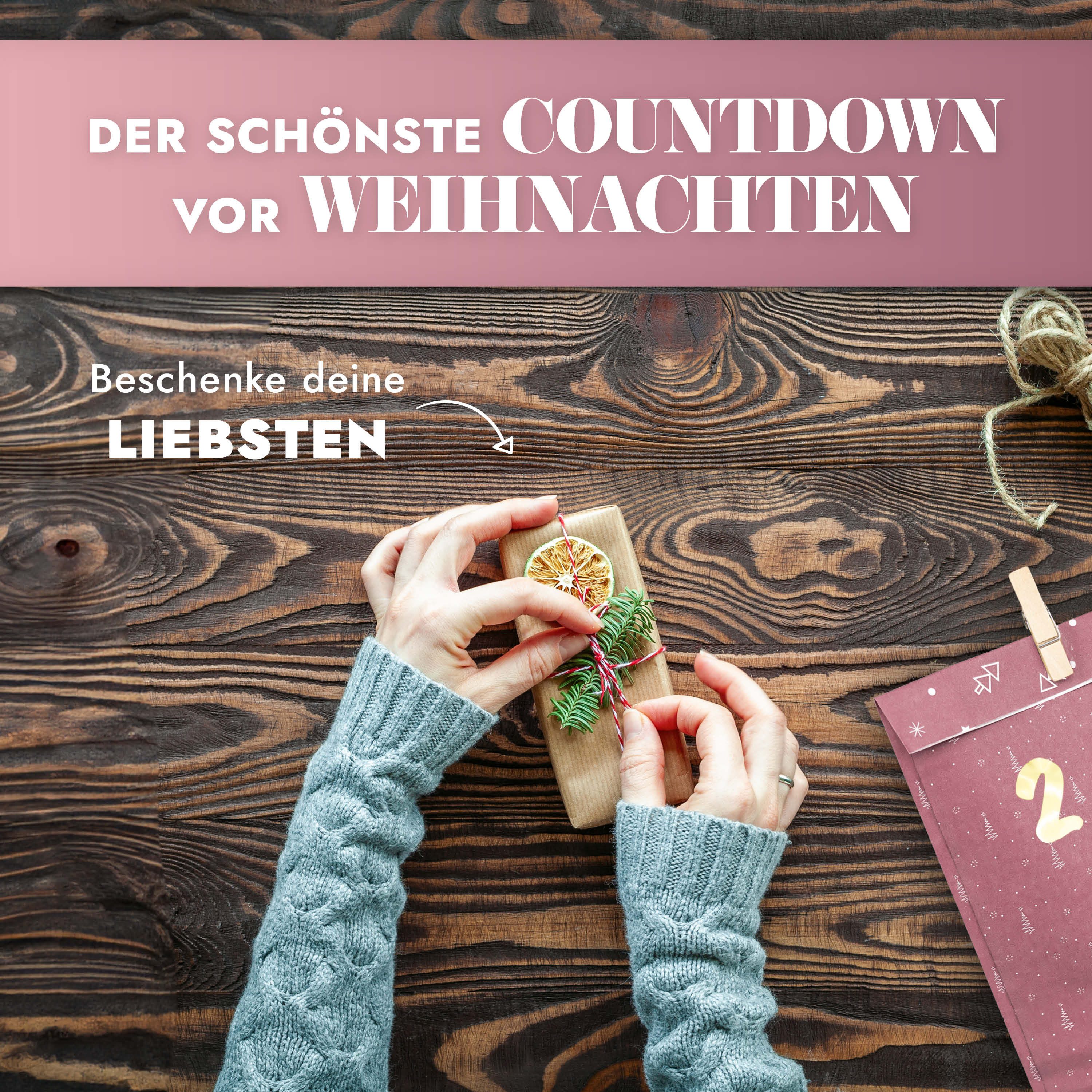 Amari befüllbarer Adventskalender Adventskalender zum Befüllen 2026, 24 Papiertüten 14×22 cm mit Zahlen (DIY Set, 72-tlg), Designs für Kinder & Erwachsene, wied – Bild 3 von 5
