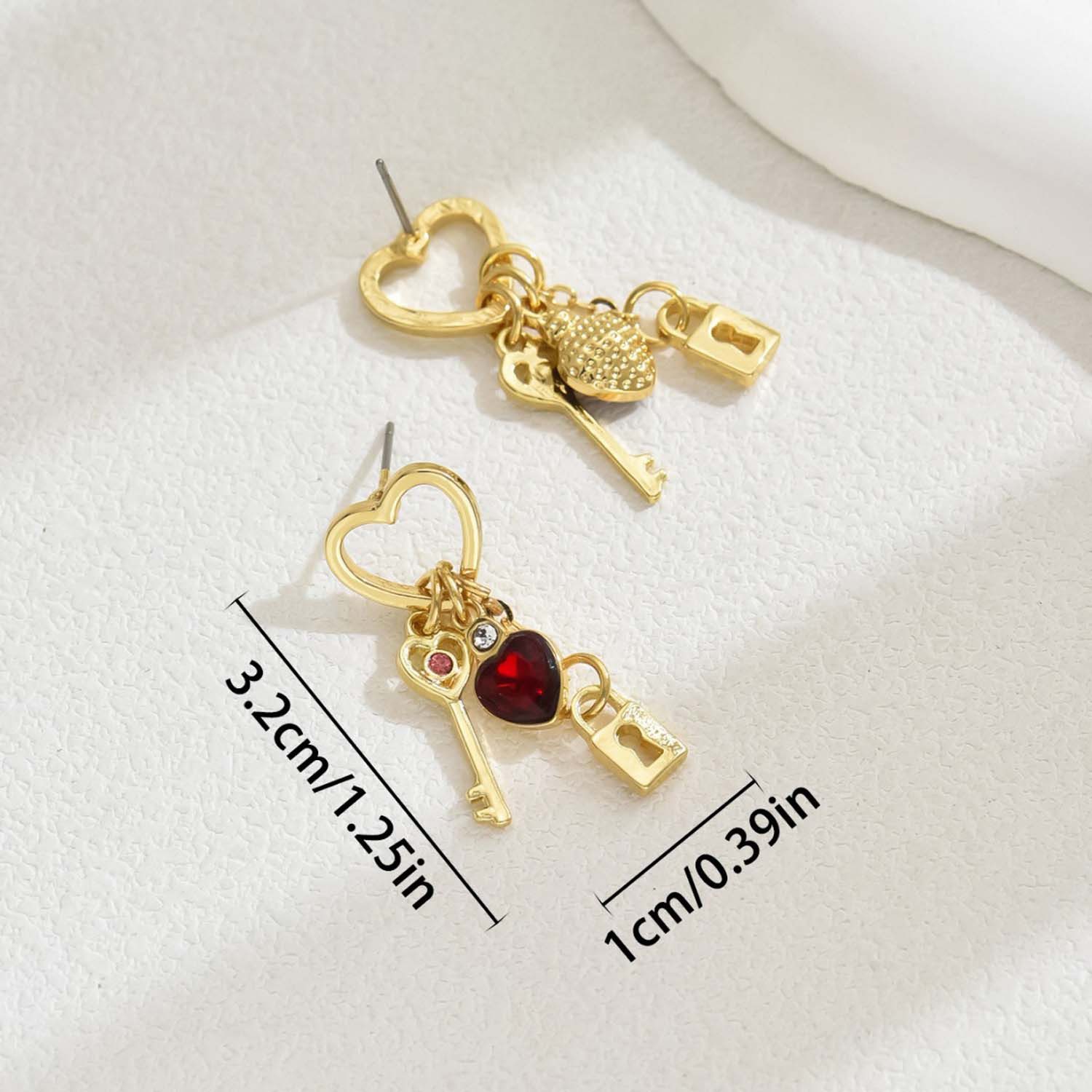 trends for living Ohrring-Set Herzförmige Ohrringe diamantbesetzte schlossf günstig online kaufen