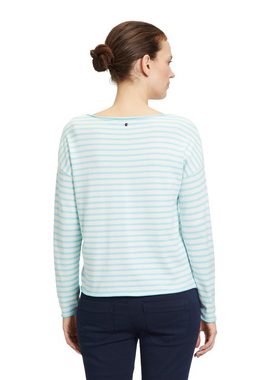 Betty&Co Strickpullover mit U-Boot-Ausschnitt (1-tlg) Materialmix