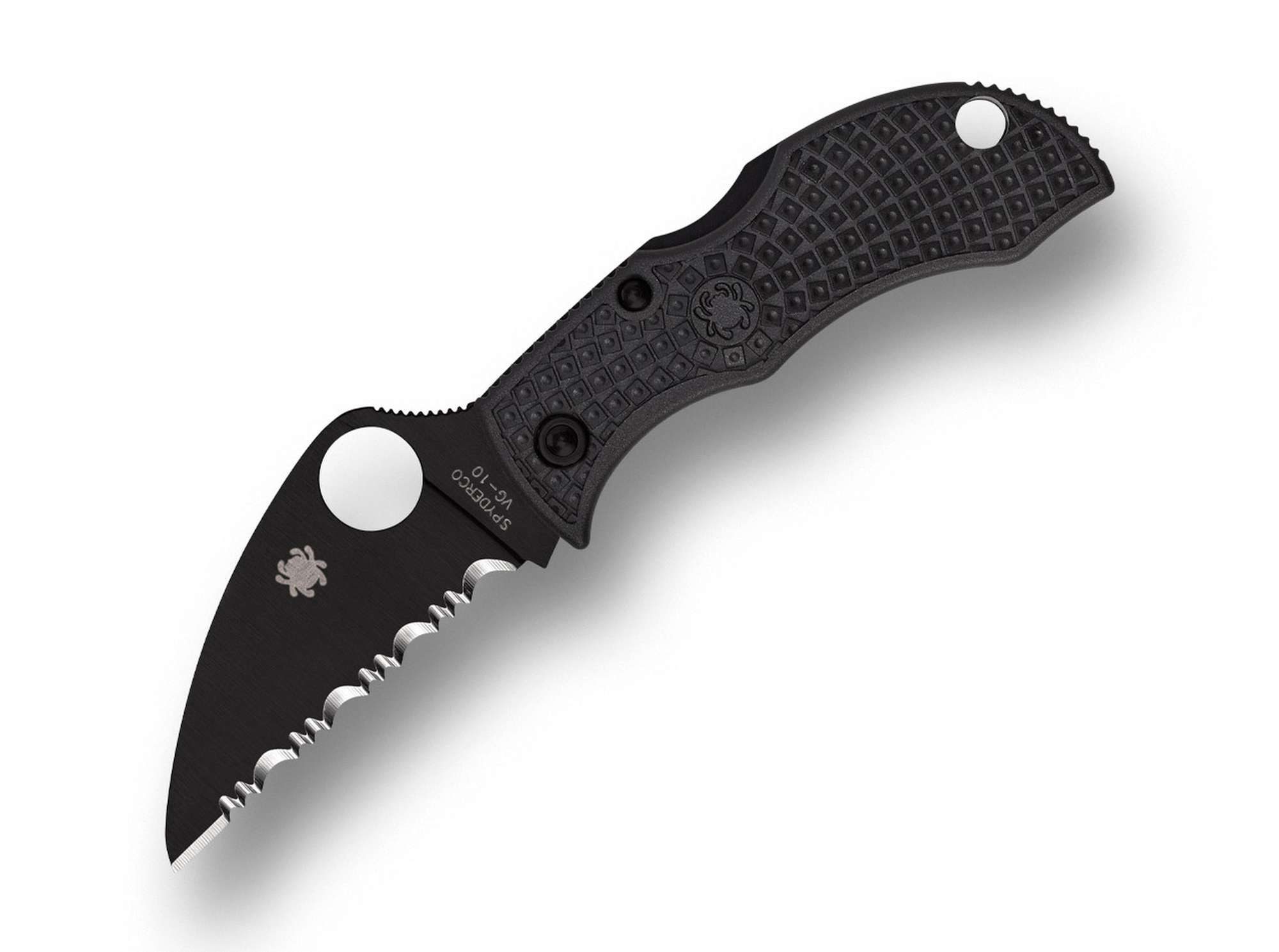Spyderco Taschenmesser Spyderco Manbug Wharncliffe Lightweight All Black