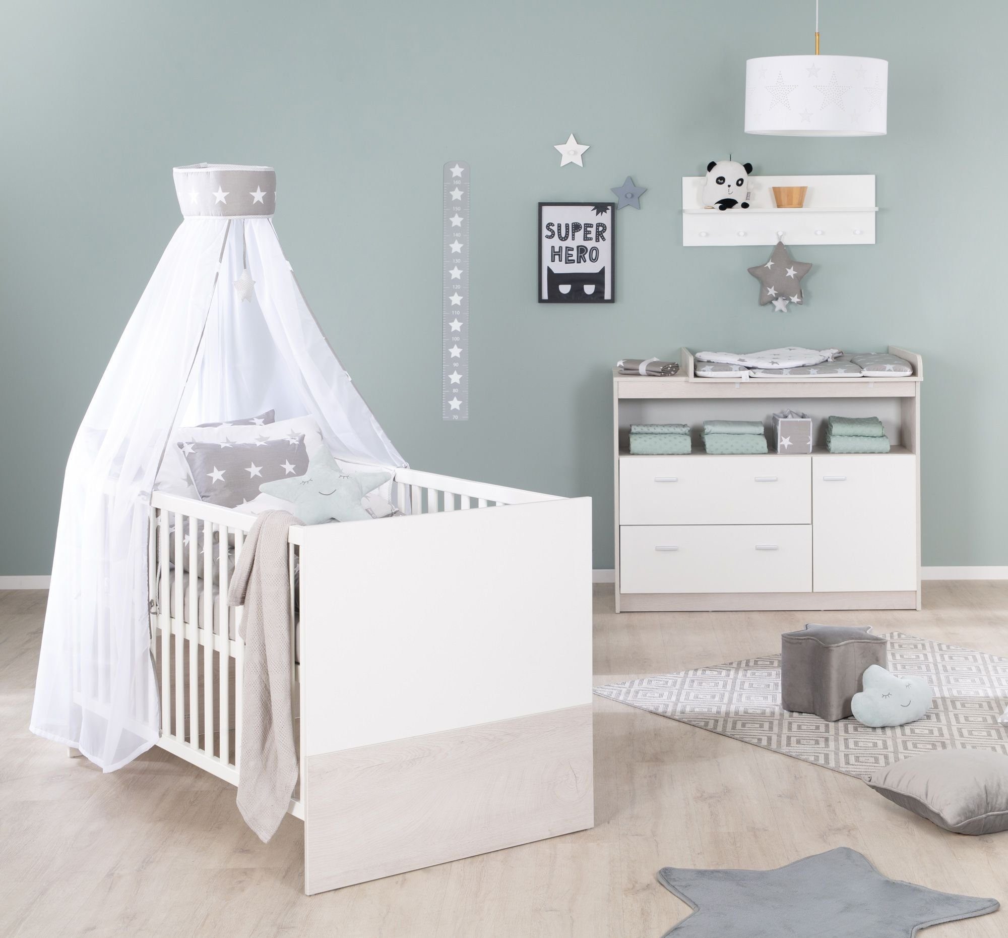 roba® Babyzimmer-Komplettset Babyzimmer roba JULIA weiß Kinderzimmer Komplettzimmer