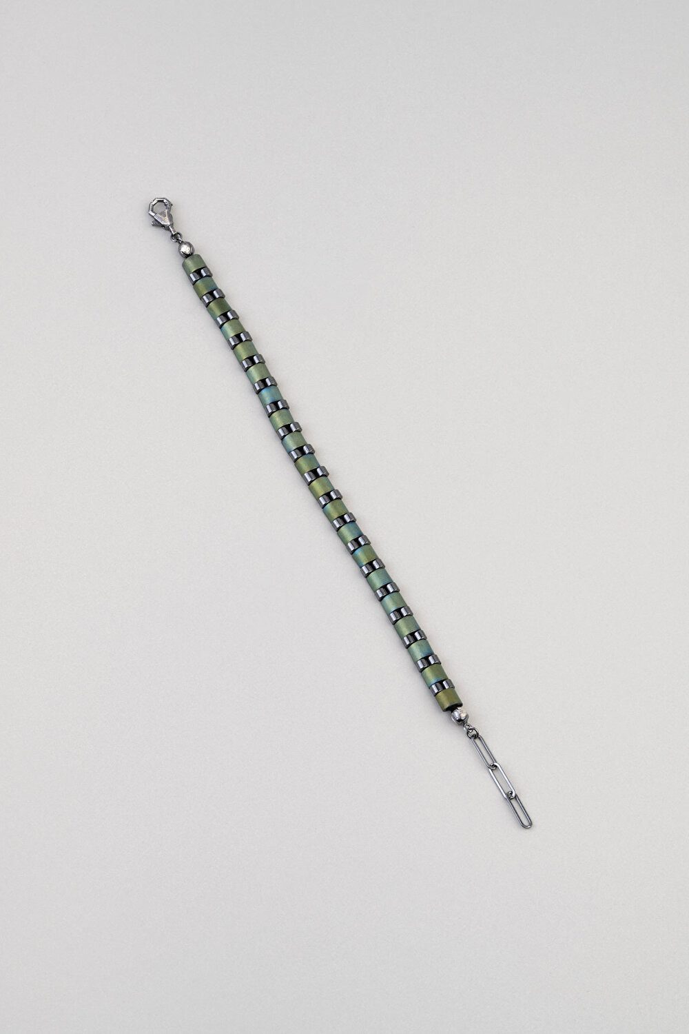 Armreif Silberne Hämatit Herrenarmband 21cm