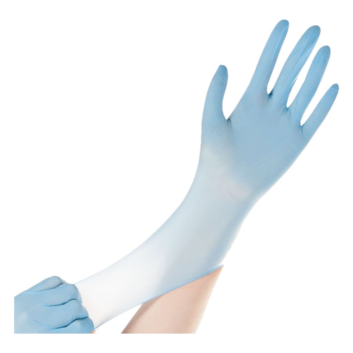 Franz Mensch Nitril-Handschuhe Hygostar, Safe Super Stretch Blau, 100 Stück