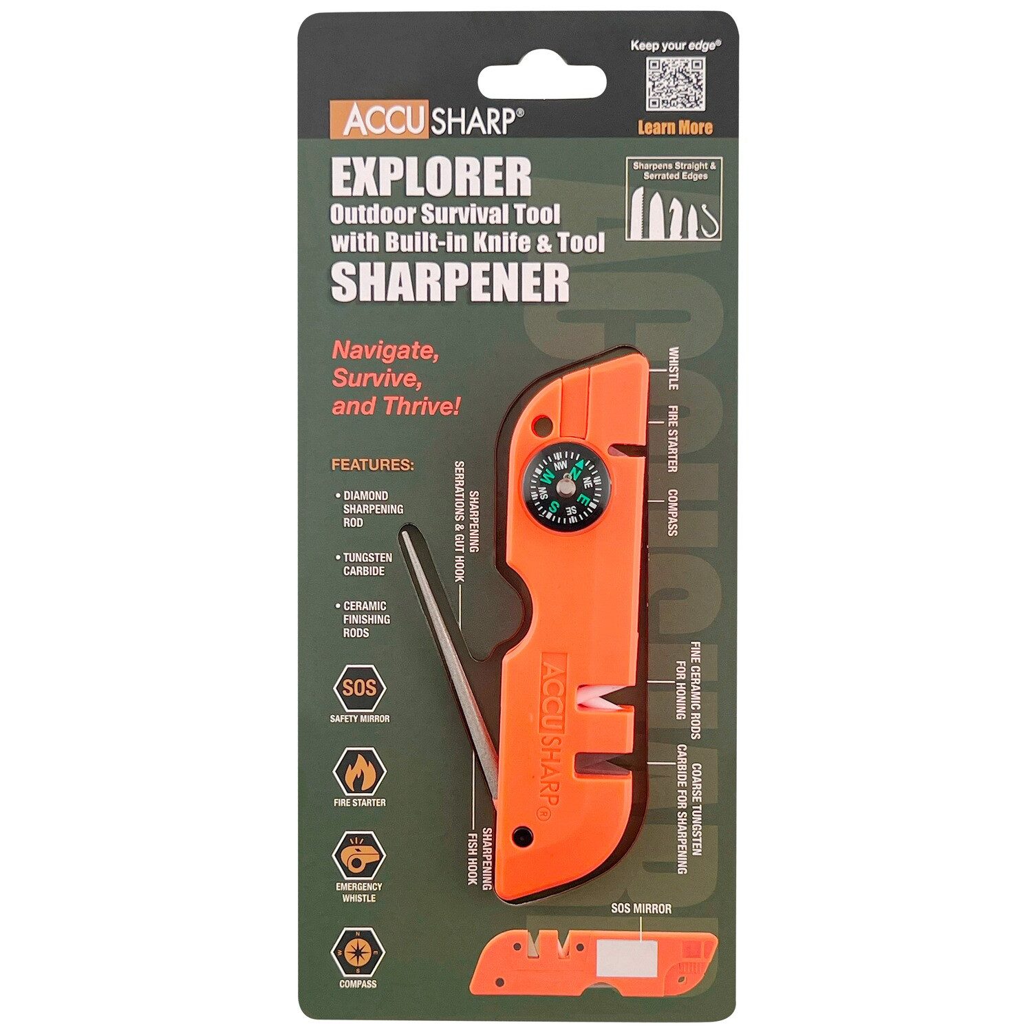 Accusharp Messerschärfer Messerschärfer Explorer Outdoor Survival Tool